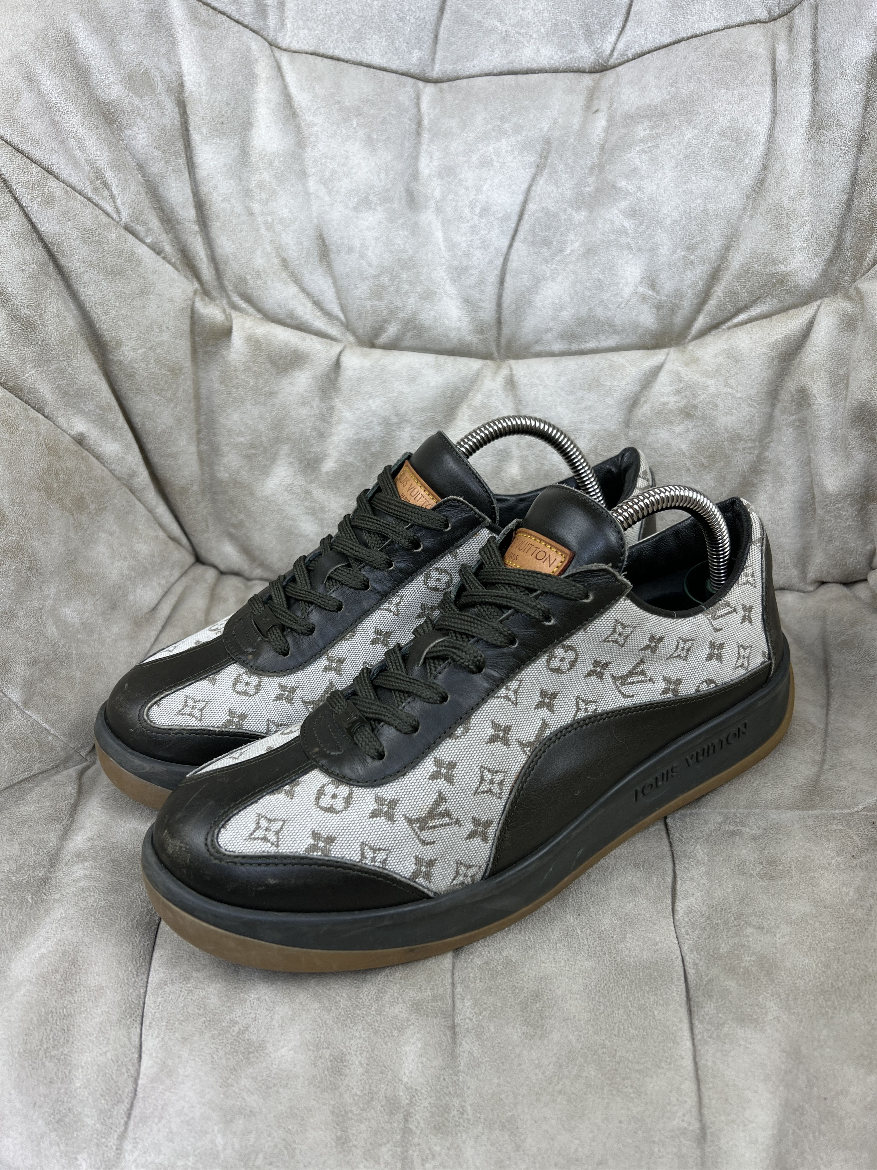 Louis Vuitton Louis Vuitton Green Monogram Low Top Sneakers Size US 9.5 / IT 39.5 - 3 Thumbnail