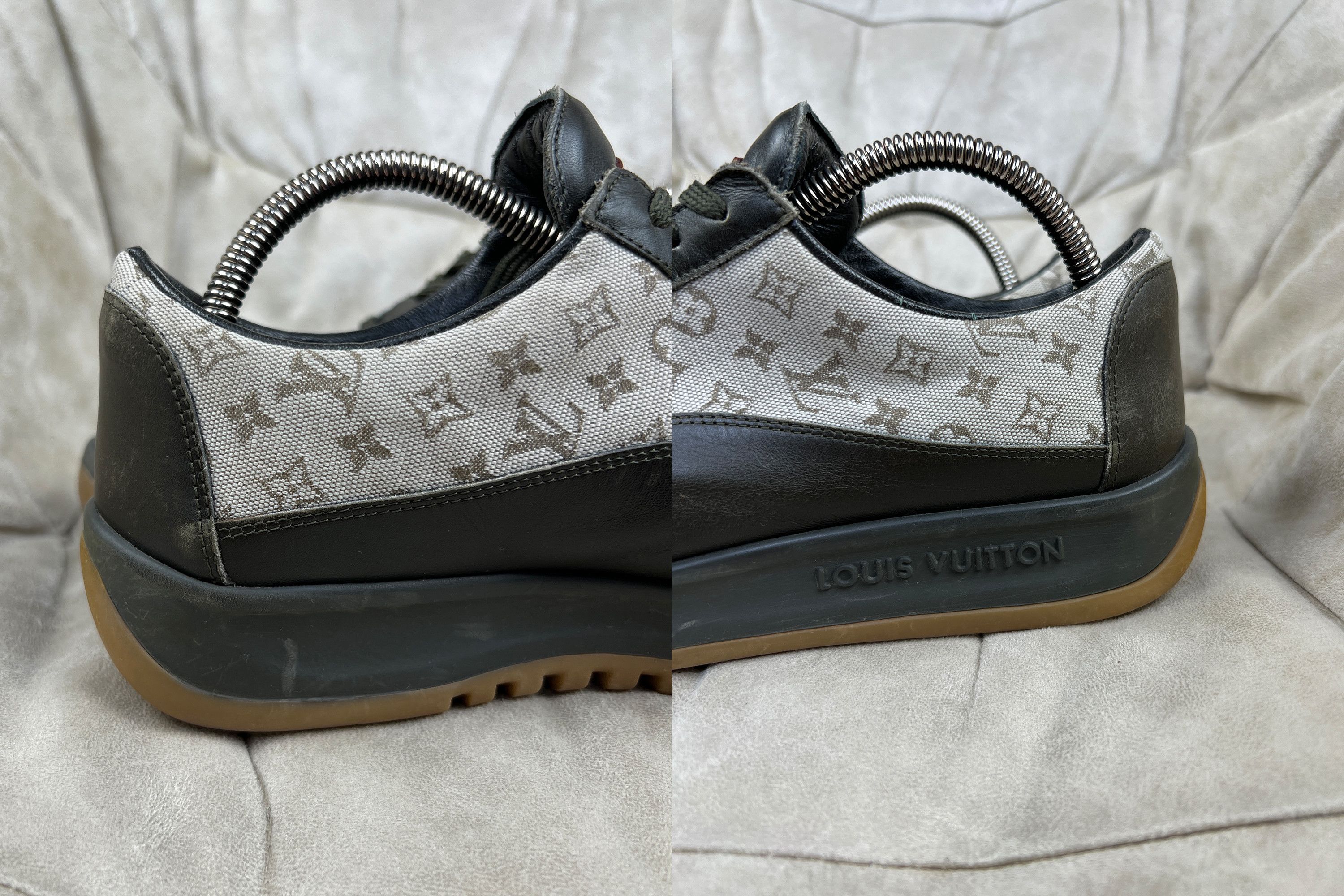 Louis Vuitton Louis Vuitton Green Monogram Low Top Sneakers Size US 9.5 / IT 39.5 - 11 Thumbnail