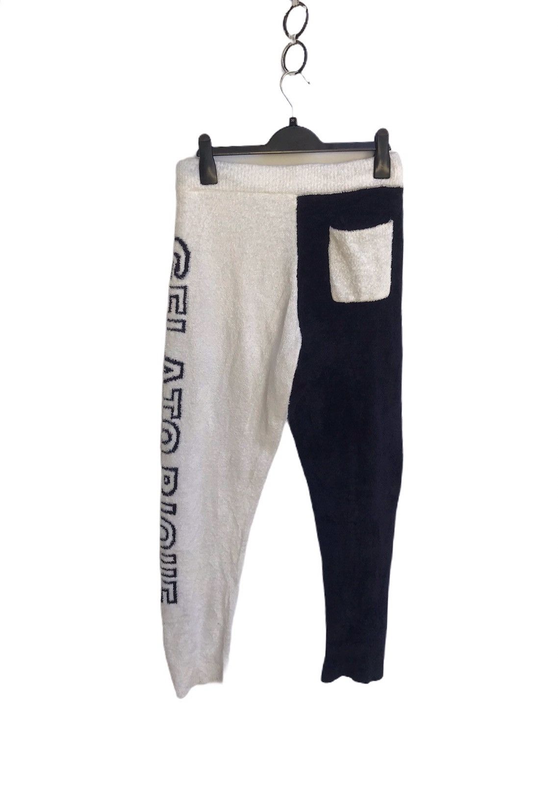 Japanese Brand 🔥Gelato Pique Black & White Fleece Sweatpants Size US 28 / EU 44 - 2 Thumbnail