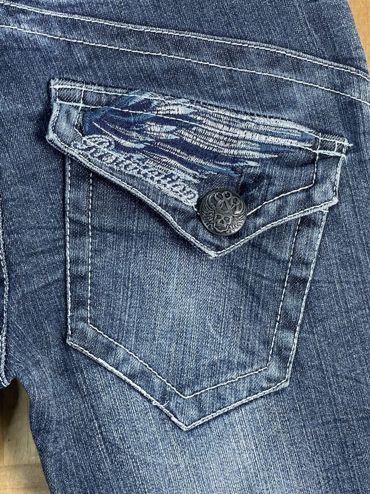 Japanese Brand × Vintage Skinny Denim 🔥Special Back Pocket Design Size US 28 / EU 44 - 4 Thumbnail