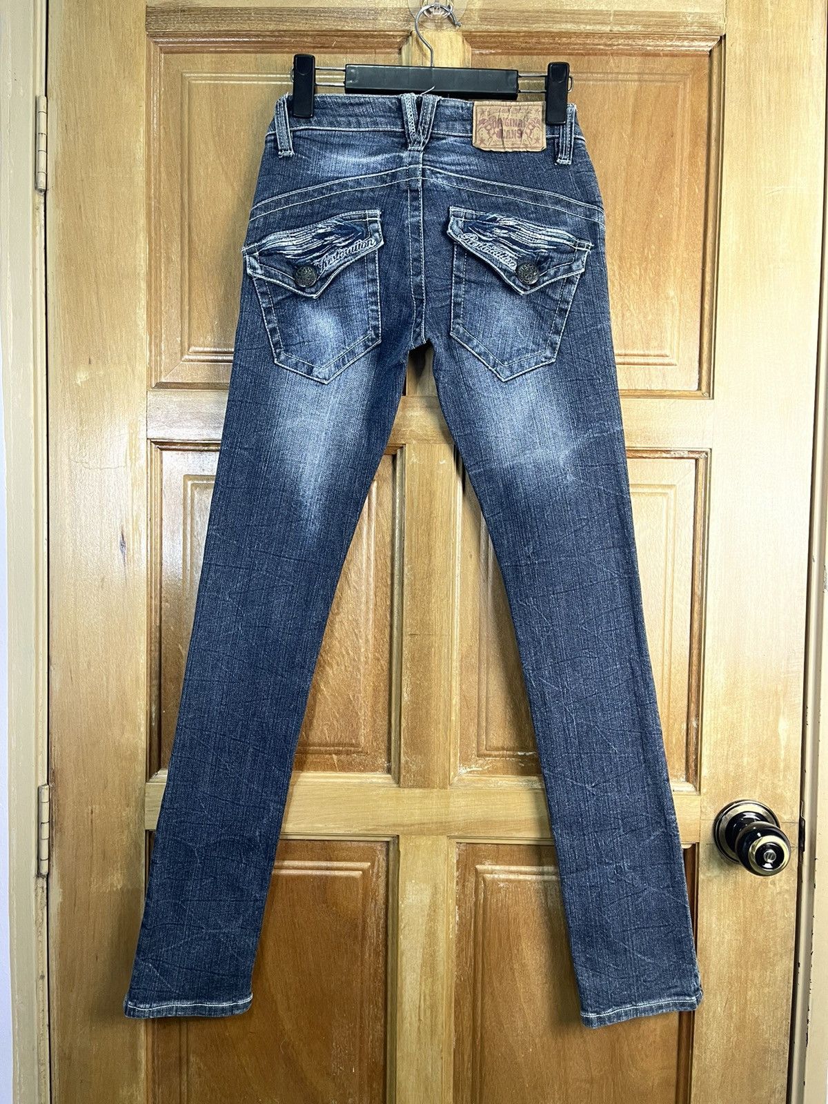Japanese Brand × Vintage Skinny Denim 🔥Special Back Pocket Design Size US 28 / EU 44 - 1 Thumbnail