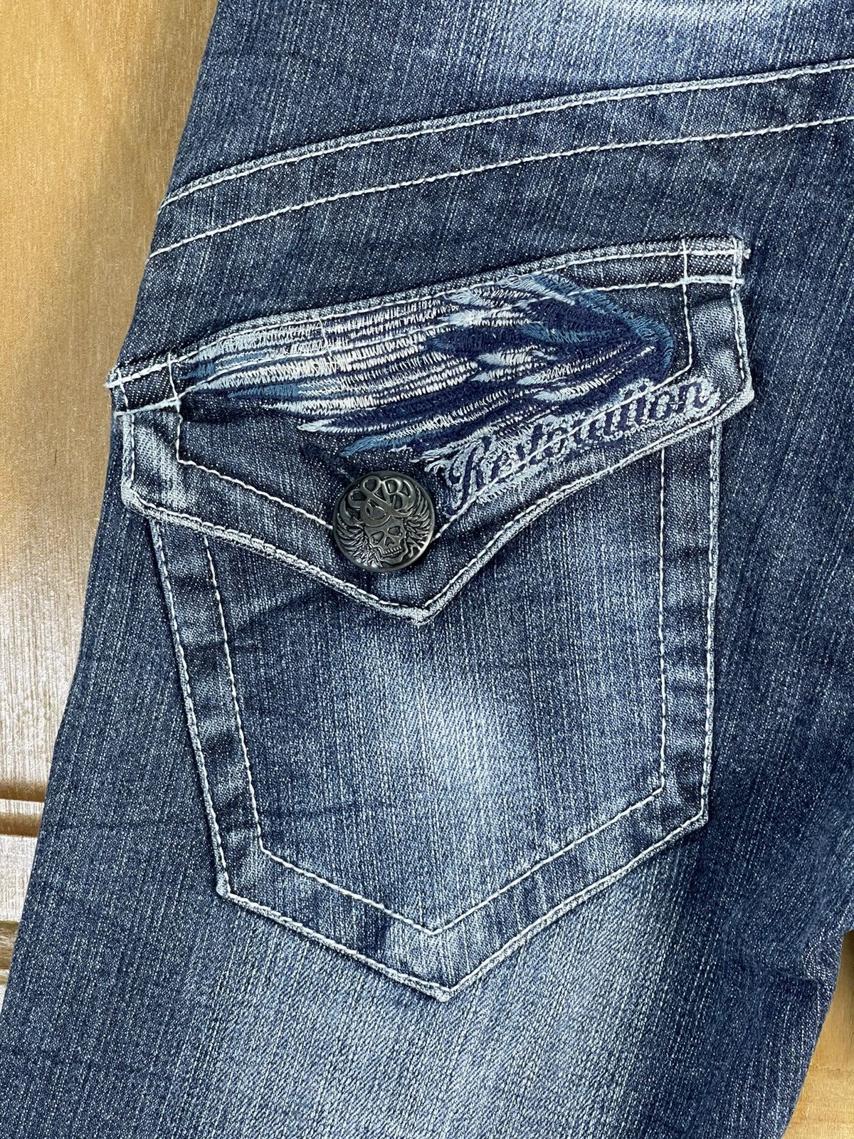 Japanese Brand × Vintage Skinny Denim 🔥Special Back Pocket Design Size US 28 / EU 44 - 3 Thumbnail