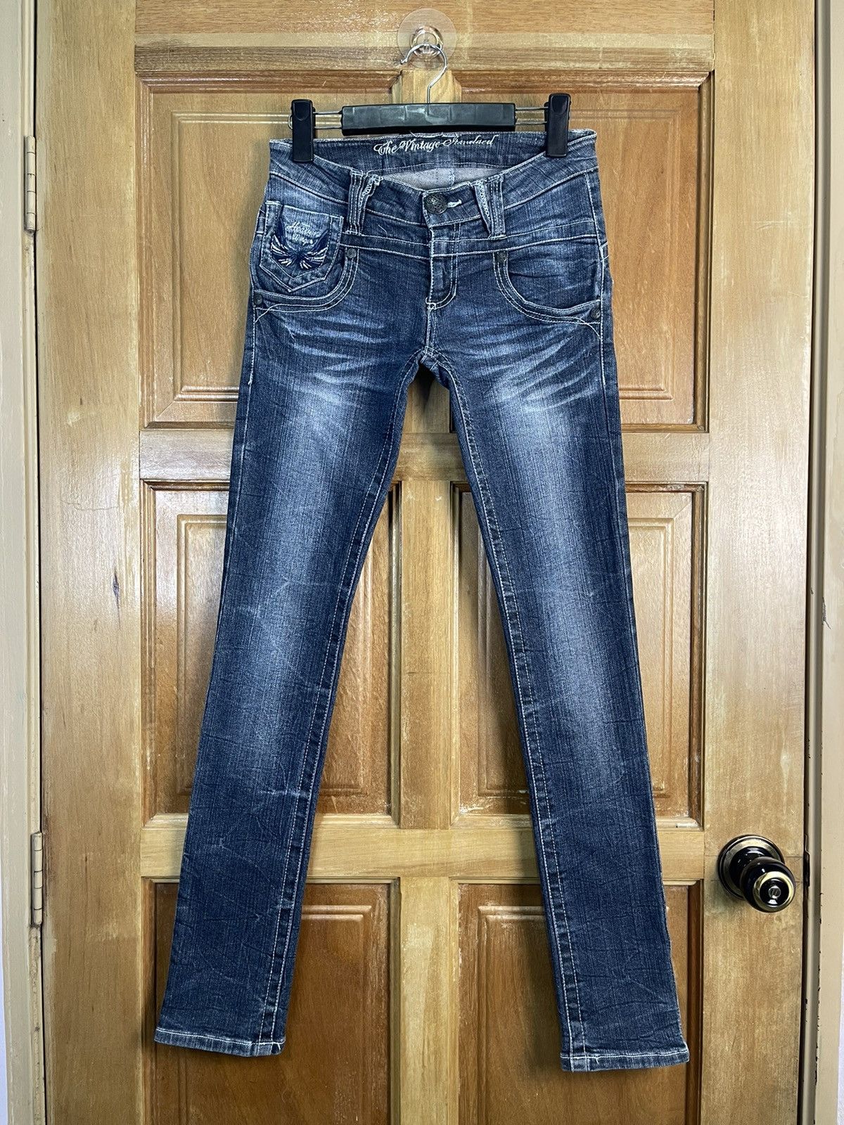 Japanese Brand × Vintage Skinny Denim 🔥Special Back Pocket Design Size US 28 / EU 44 - 16 Thumbnail