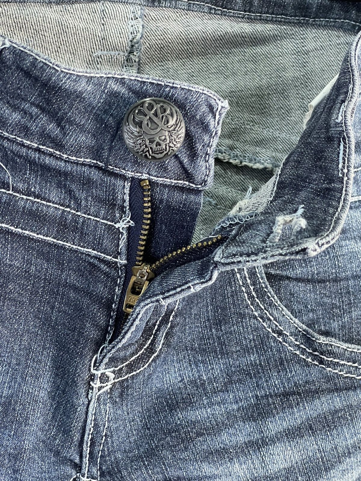 Japanese Brand × Vintage Skinny Denim 🔥Special Back Pocket Design Size US 28 / EU 44 - 5 Thumbnail