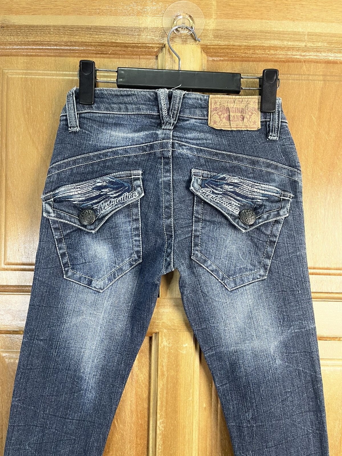 Japanese Brand × Vintage Skinny Denim 🔥Special Back Pocket Design Size US 28 / EU 44 - 2 Thumbnail