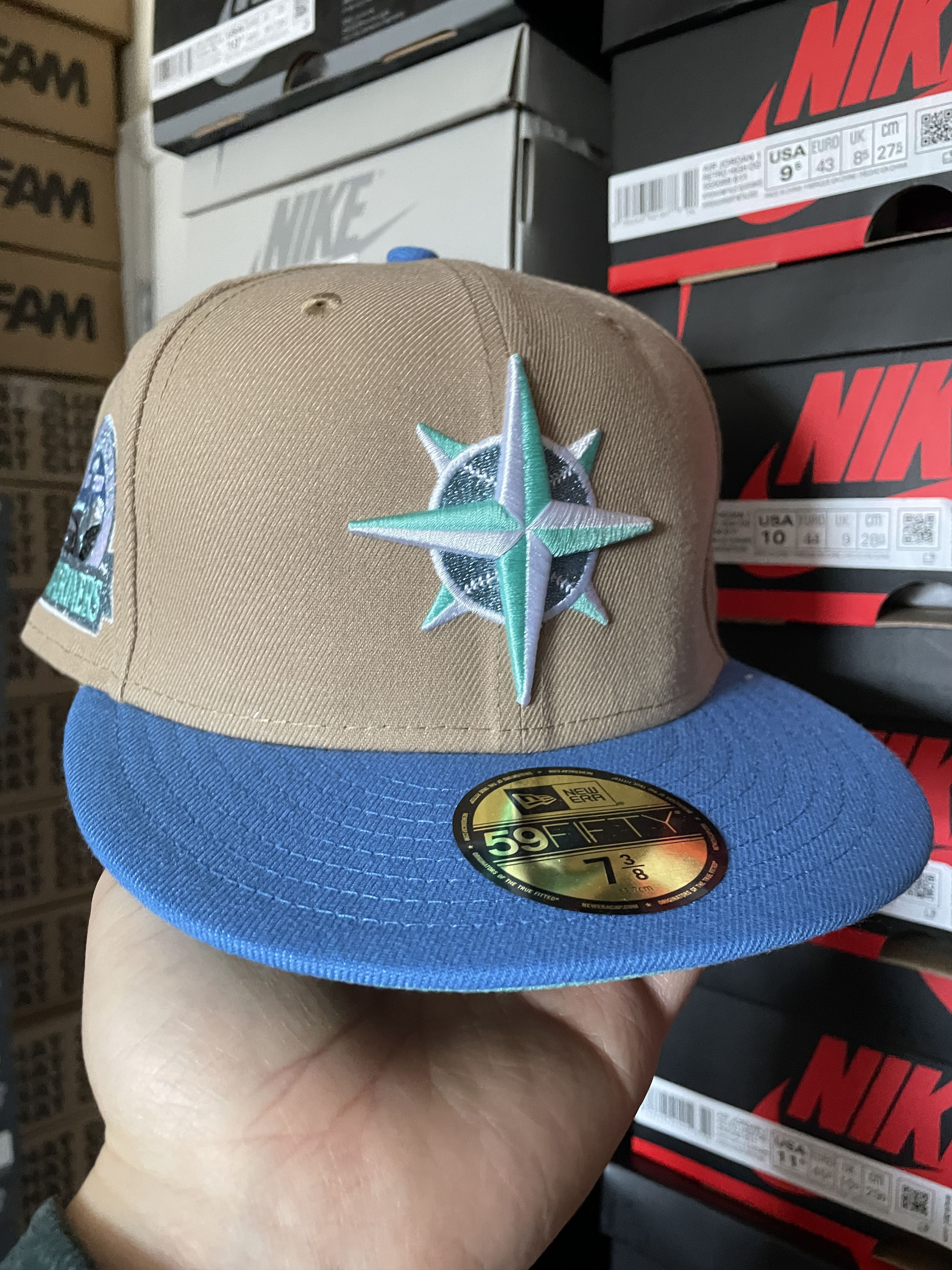 New Era 59FIFTY Seattle Mariners 30th Anniversary Patch Icy UV Logo Hat - Teal, Light Blue Teal / 7