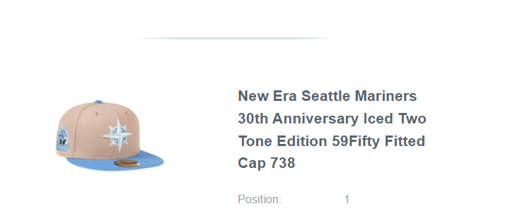 MLB × New Era Tan Khaki Blue Seattle Mariners 7 3/8 Two 2 Tone Iced 30th Size ONE SIZE - 11 Thumbnail