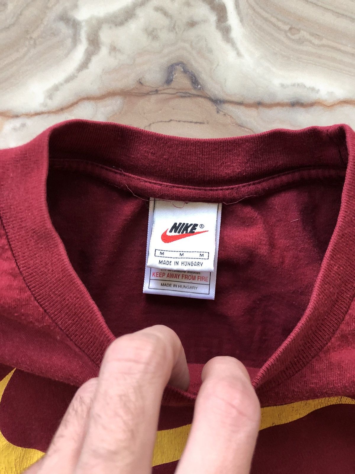 Nike × Vintage 90s Vintage Nike Swoosh Portugal Tee Size US M / EU 48-50 / 2 - 4 Thumbnail