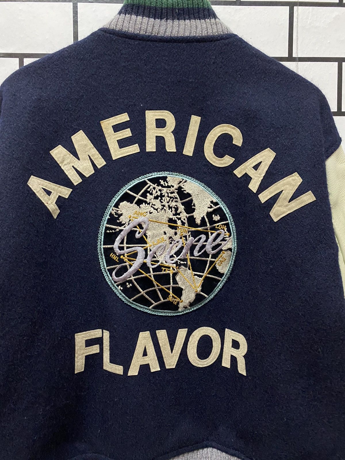 Vintage Vintage 80’s American Flavours Leather Wool Varsity Jacket Size US L / EU 52-54 / 3 - 5 Thumbnail