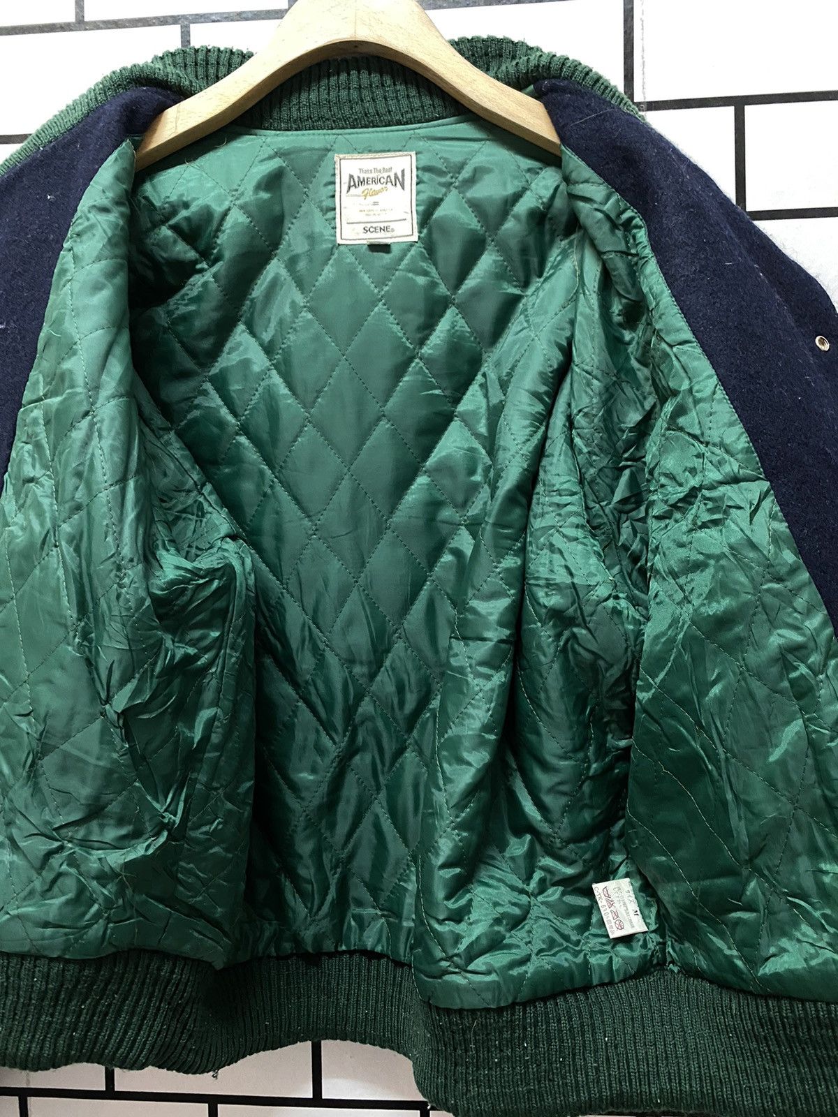 Vintage Vintage 80’s American Flavours Leather Wool Varsity Jacket Size US L / EU 52-54 / 3 - 12 Thumbnail