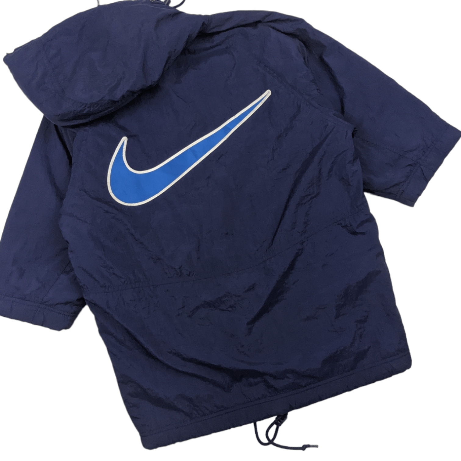 Nike Vintage 90's NIKE Big Swoosh Logo Windbreaker WInter Jacket Size US XS / EU 42 / 0 - 9 Thumbnail