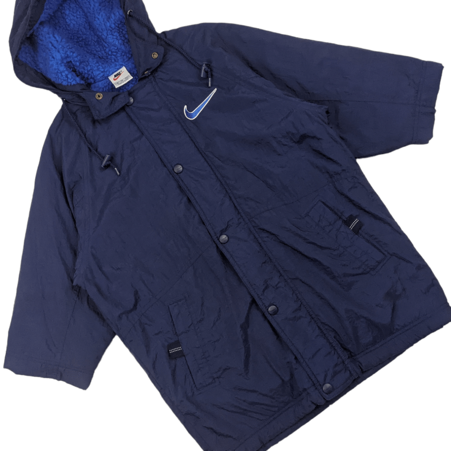 Nike Vintage 90's NIKE Big Swoosh Logo Windbreaker WInter Jacket Size US XS / EU 42 / 0 - 4 Thumbnail