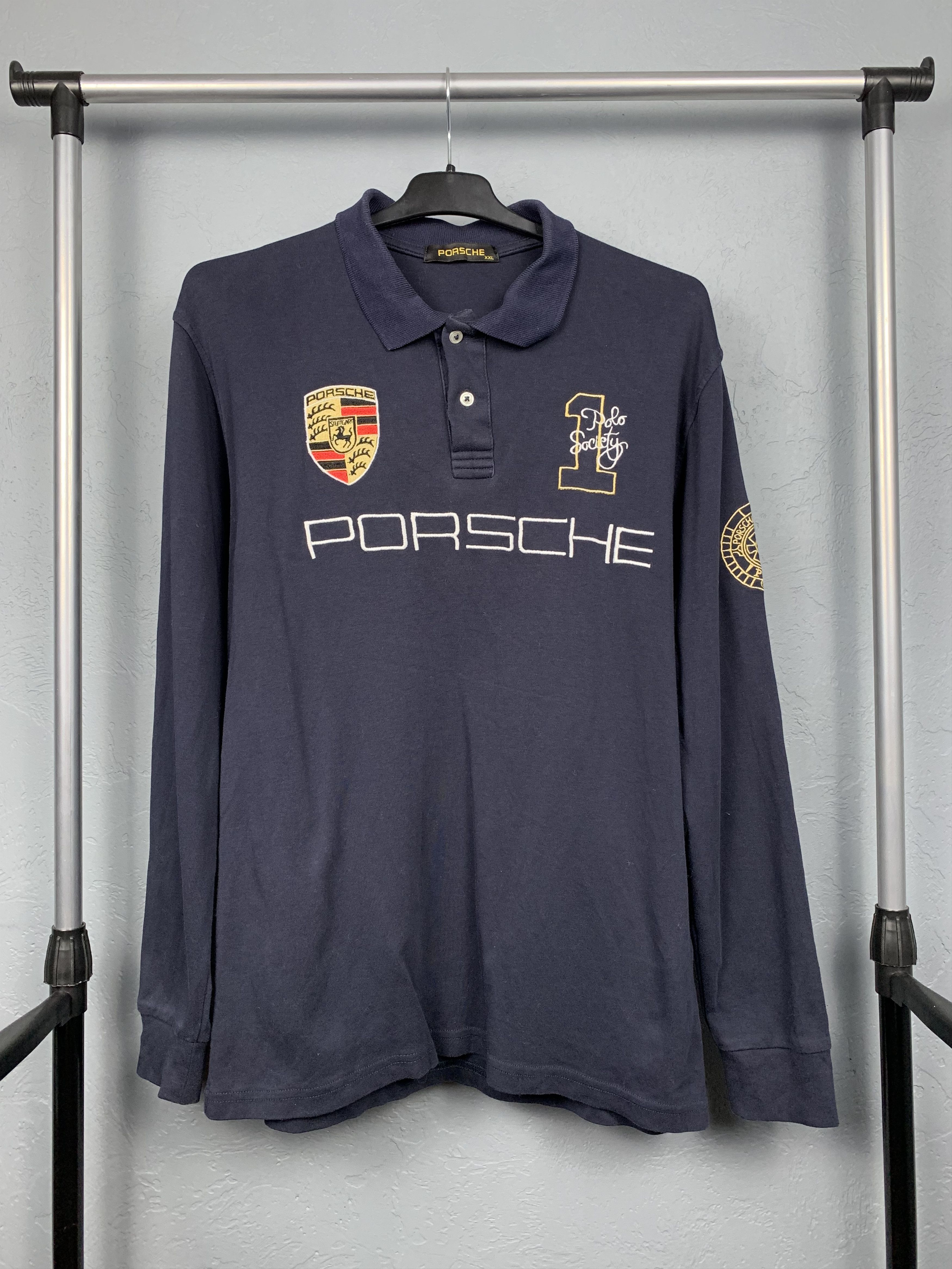 Porsche Design × Vintage Porsche Design Vintage Mens Long Sleeve Polo Shirt Tee Size US M / EU 48-50 / 2 - 1 Thumbnail