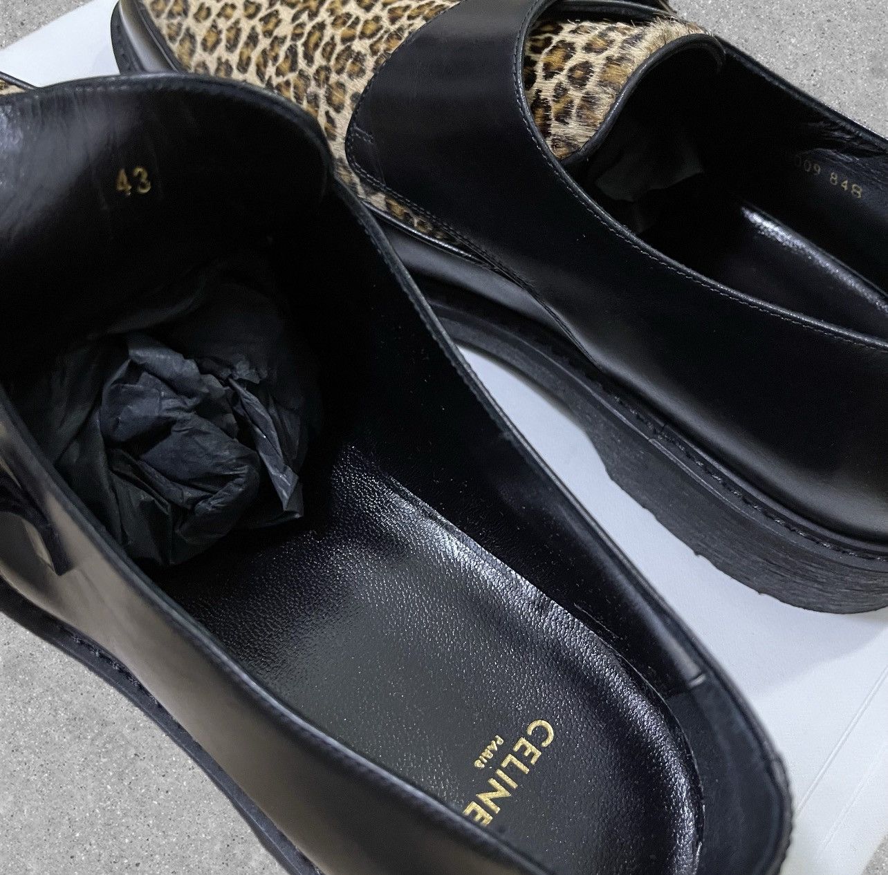 Celine × Hedi Slimane CELINE BY HEDI SLIMANE “FW19 CREEPERS WITH LEO PRINT HAIRY” Size US 9.5 / EU 42-43 - 4 Thumbnail