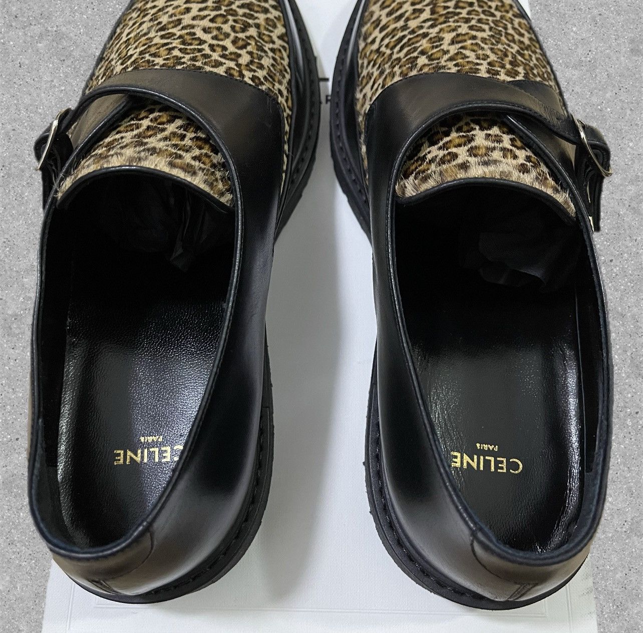 Celine × Hedi Slimane CELINE BY HEDI SLIMANE “FW19 CREEPERS WITH LEO PRINT HAIRY” Size US 9.5 / EU 42-43 - 3 Thumbnail