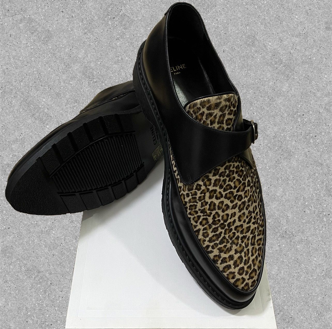 Celine × Hedi Slimane CELINE BY HEDI SLIMANE “FW19 CREEPERS WITH LEO PRINT HAIRY” Size US 9.5 / EU 42-43 - 5 Thumbnail