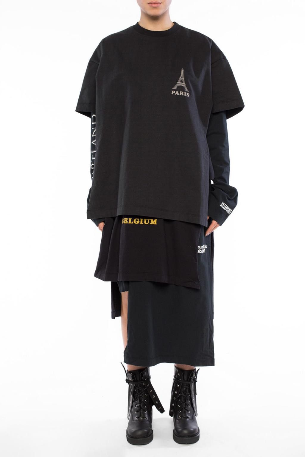 Vetements Vetements Layered Oversized Longsleeve “Paris”T-shirt Size US M / EU 48-50 / 2 - 15 Thumbnail