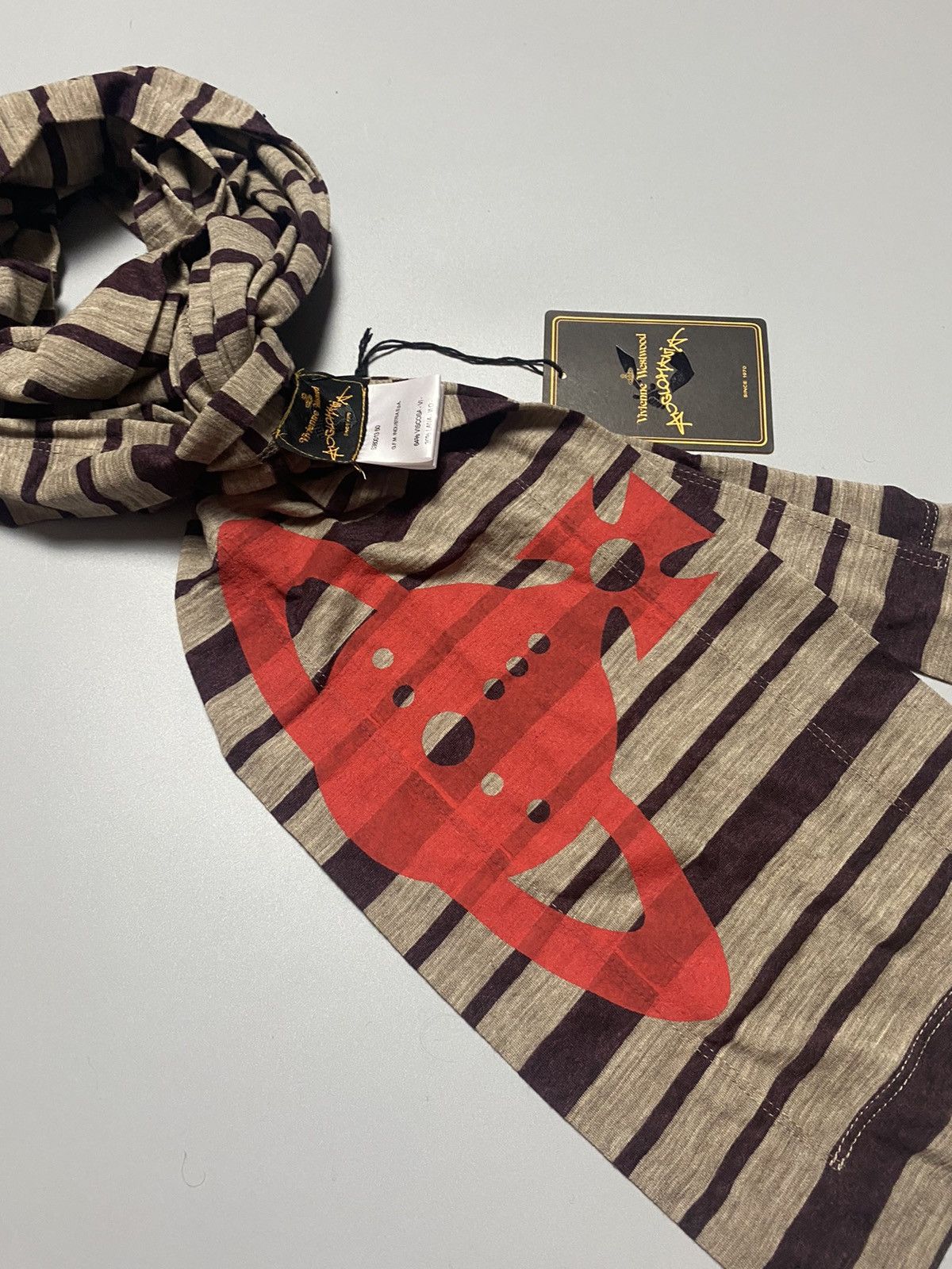 Vivienne Westwood Vivienne Westwood 🪐 wool scarf Anglomania Big Orb logo print Size ONE SIZE - 6 Thumbnail