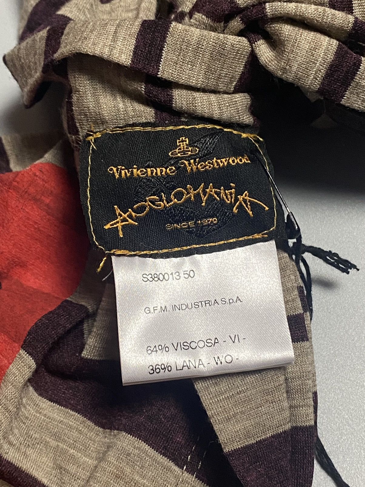 Vivienne Westwood Vivienne Westwood 🪐 wool scarf Anglomania Big Orb logo print Size ONE SIZE - 3 Thumbnail