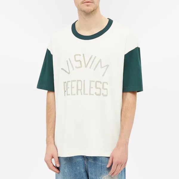 image of Visvim Jumbo Peerless Tee in Green, Men's (Size XL)