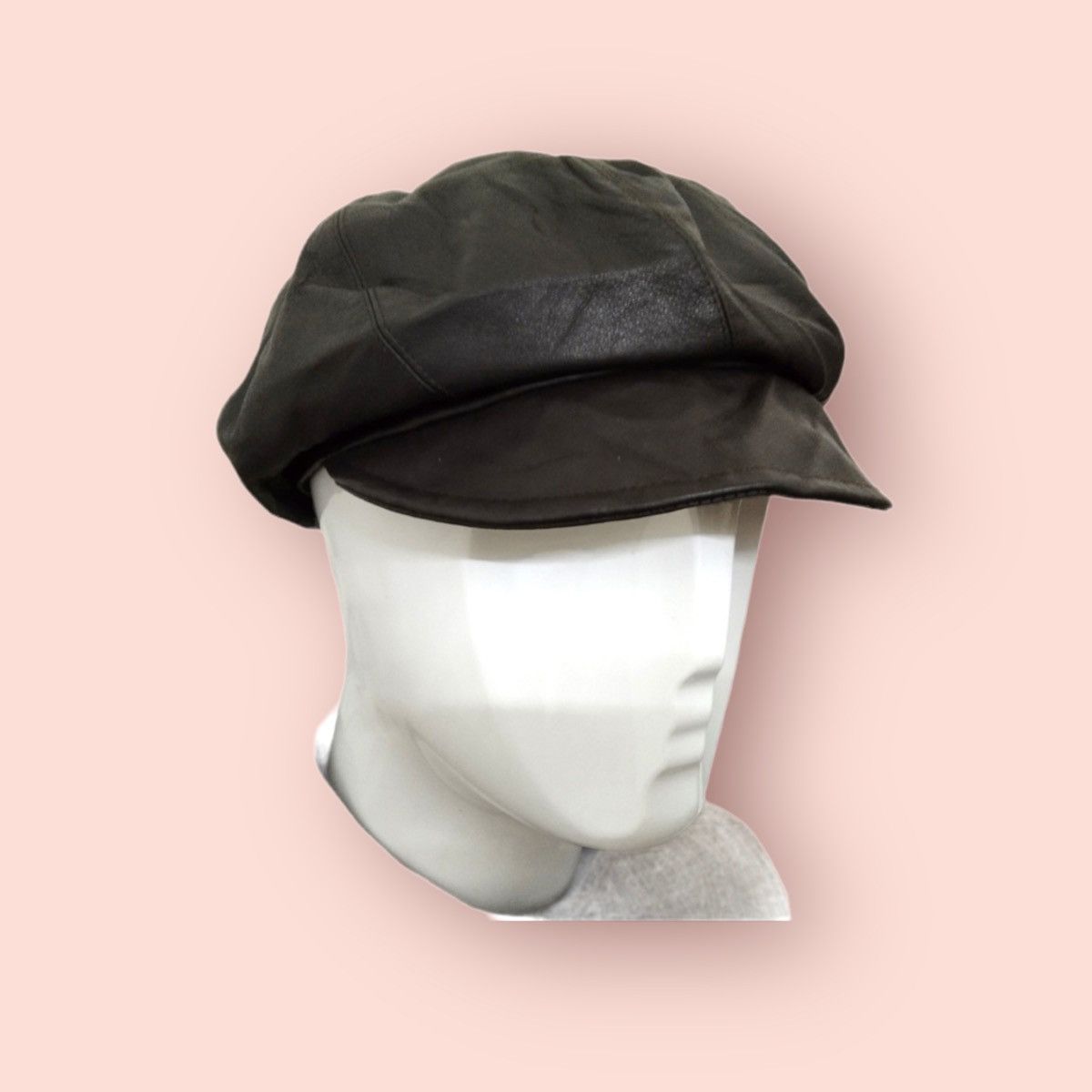 Leather VINTAGE ELITE CHAPEAU LEATHER NEWSBOYS HAT Grailed
