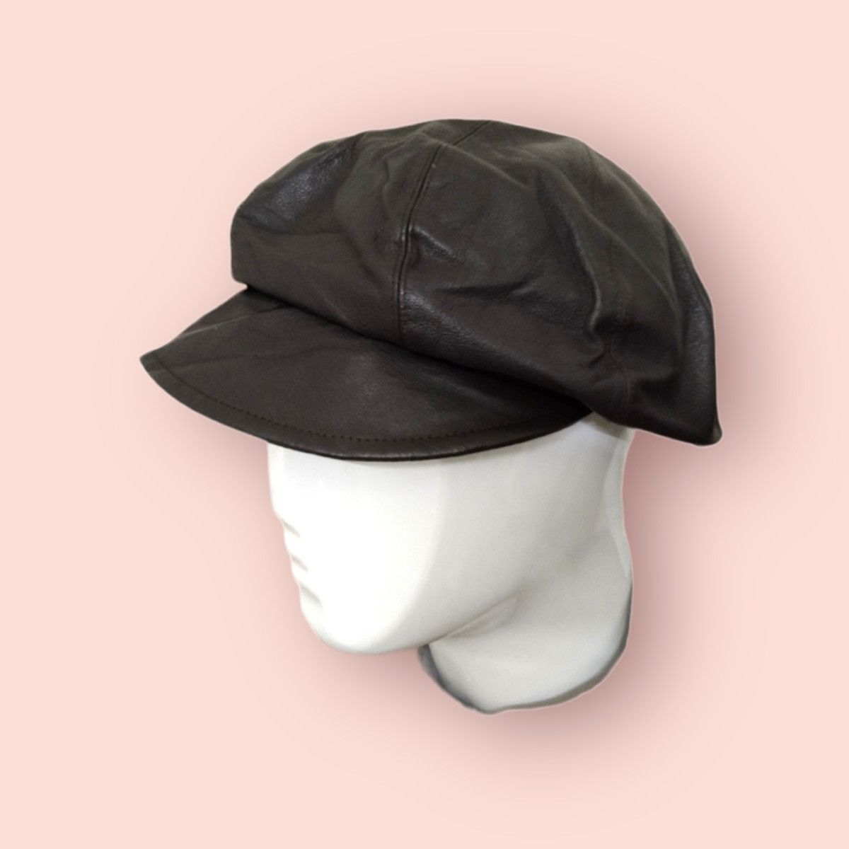 Japanese Brand × Leather VINTAGE ELITE CHAPEAU LEATHER NEWSBOYS HAT Size ONE SIZE - 5 Thumbnail