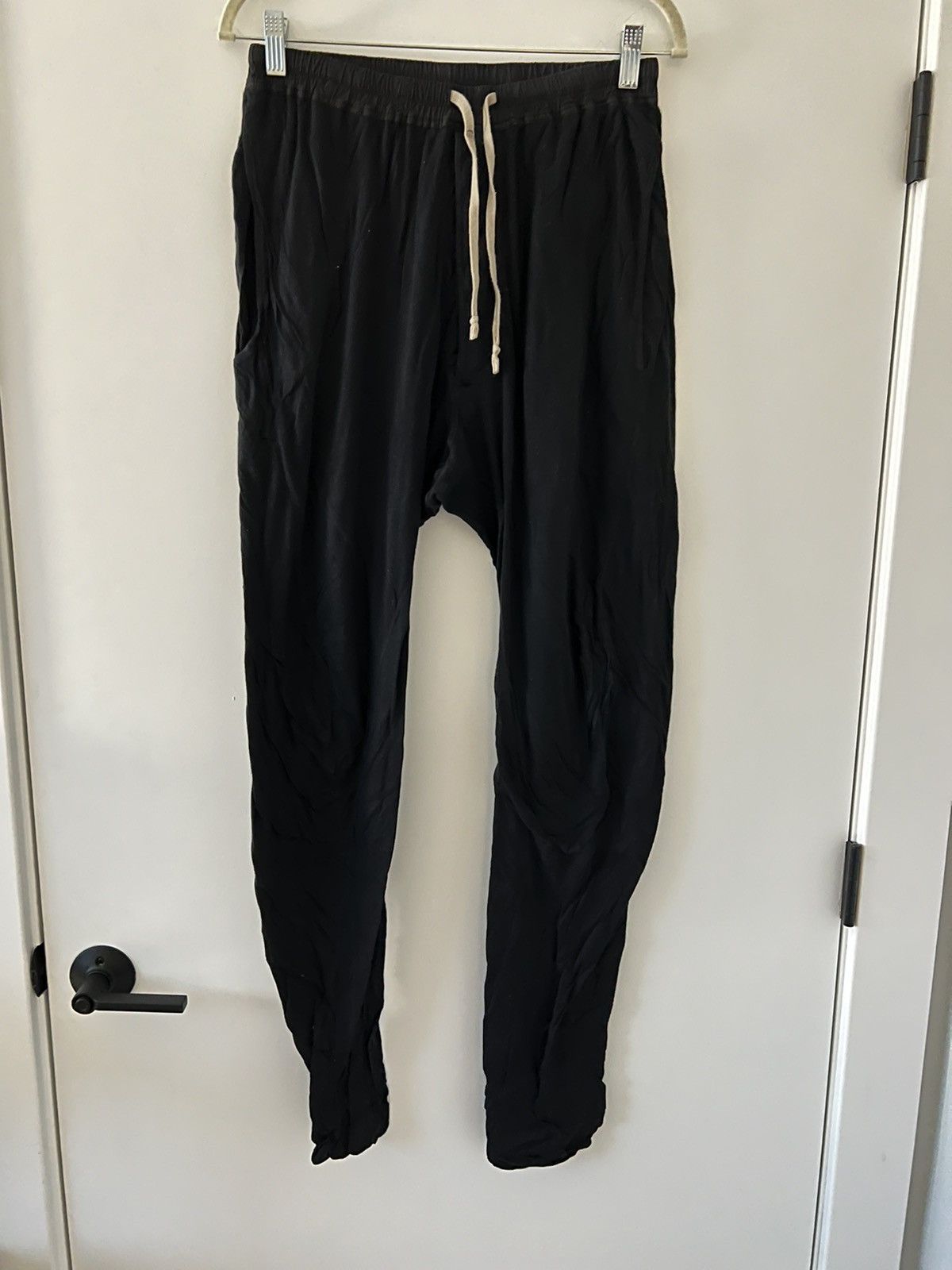 image of Rick Owens Double Layer Unstable Pants in Black, Men's (Size 30)