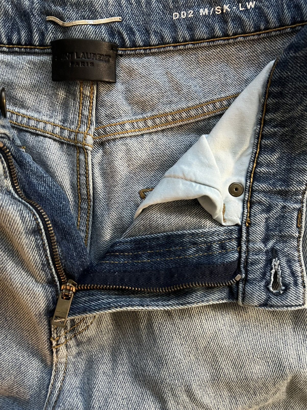 Saint Laurent Paris D02 in Faded Blue Denim Size US 30 / EU 46 - 7 Thumbnail