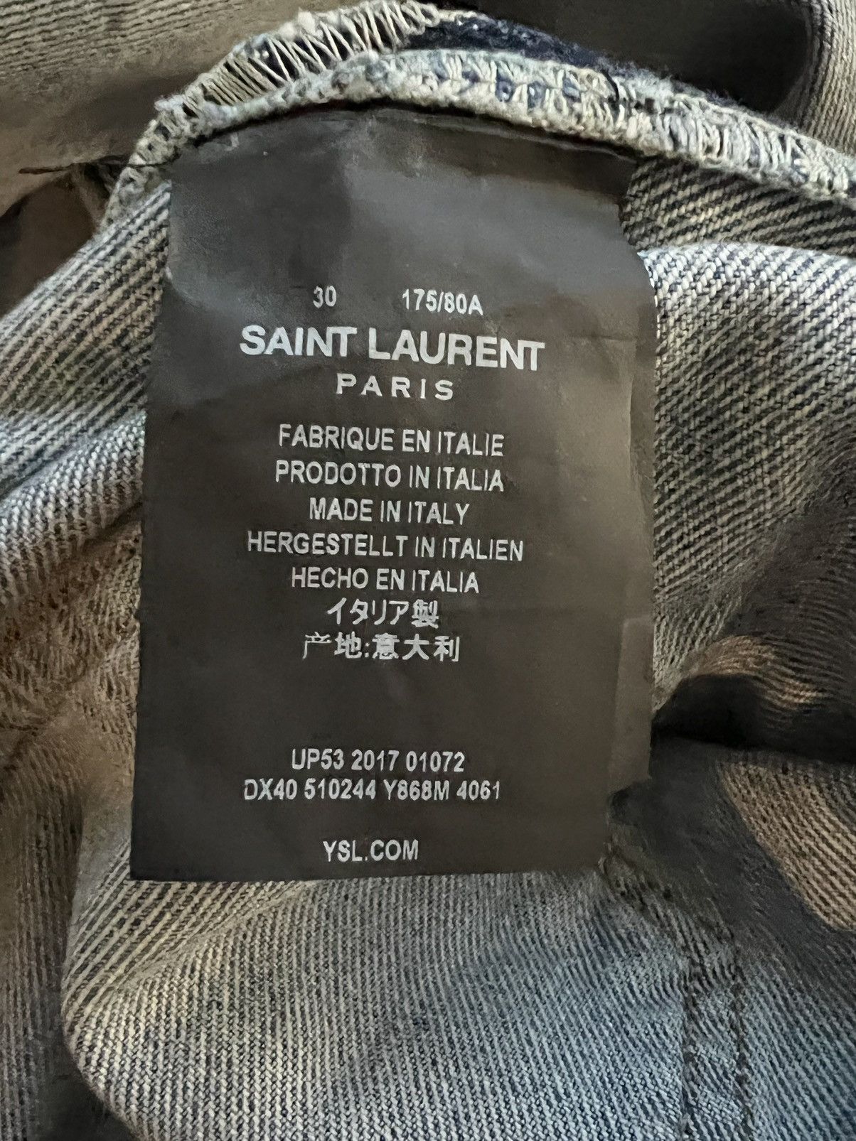 Saint Laurent Paris D02 in Faded Blue Denim Size US 30 / EU 46 - 8 Thumbnail