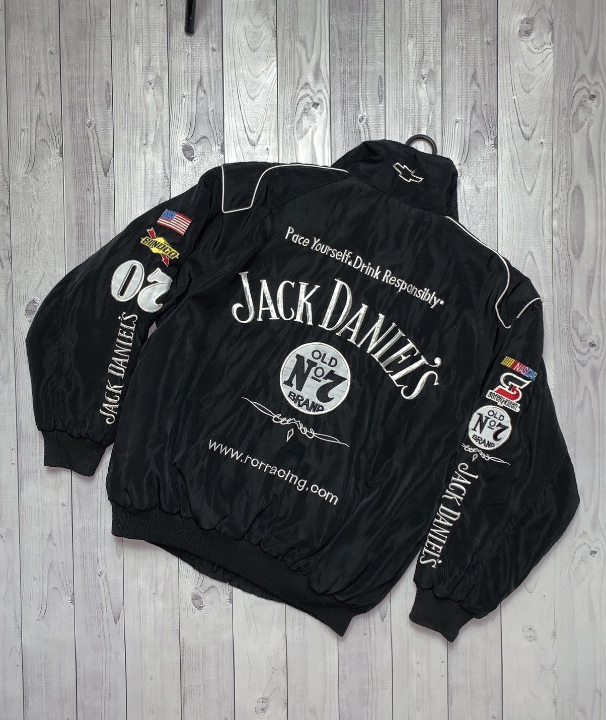 Vintage Vintage Racing jacket Jack Daniels multi logo Chevrolet Size US S / EU 44-46 / 1 - 5 Thumbnail