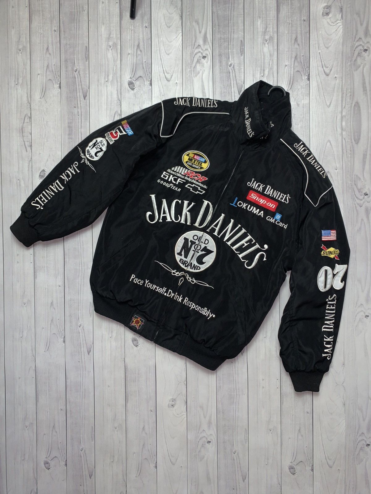 Vintage Vintage Racing jacket Jack Daniels multi logo Chevrolet Size US S / EU 44-46 / 1 - 1 Thumbnail