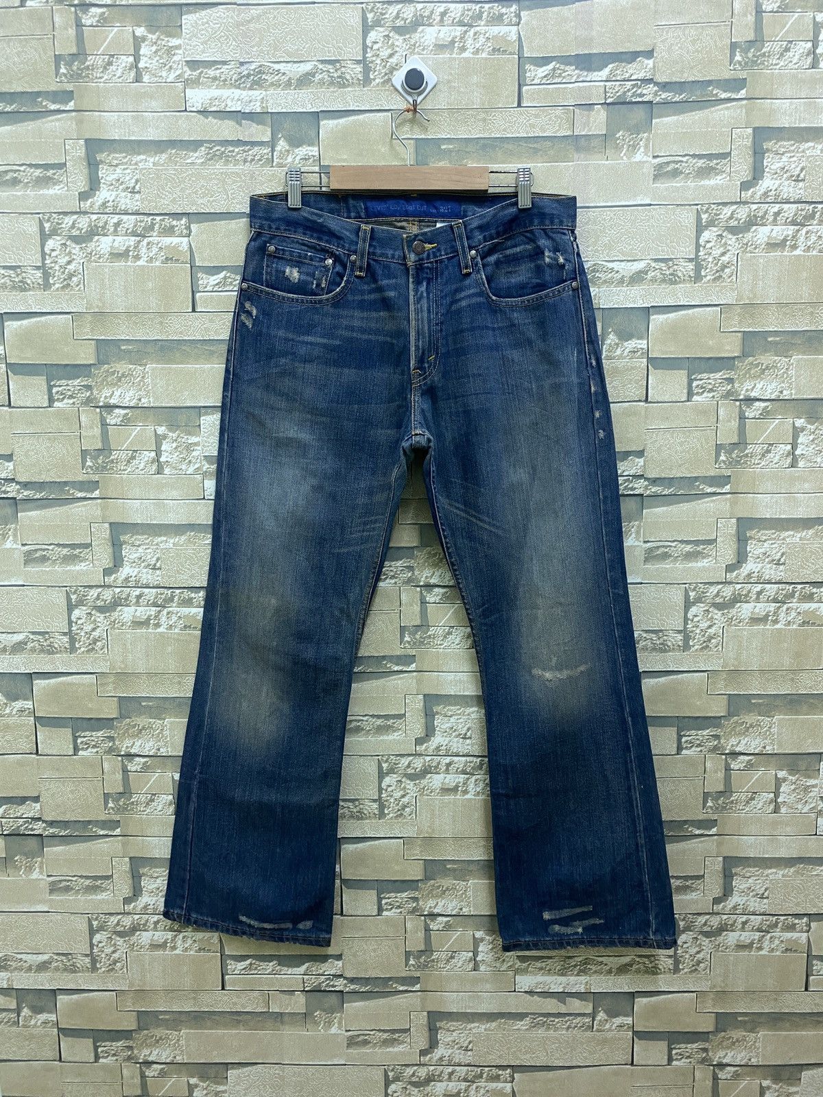 image of Levis x Levis Vintage Clothing Vintage Levi's 527 Distressed Denim Bootcut Flared Jeans in Blue (Si