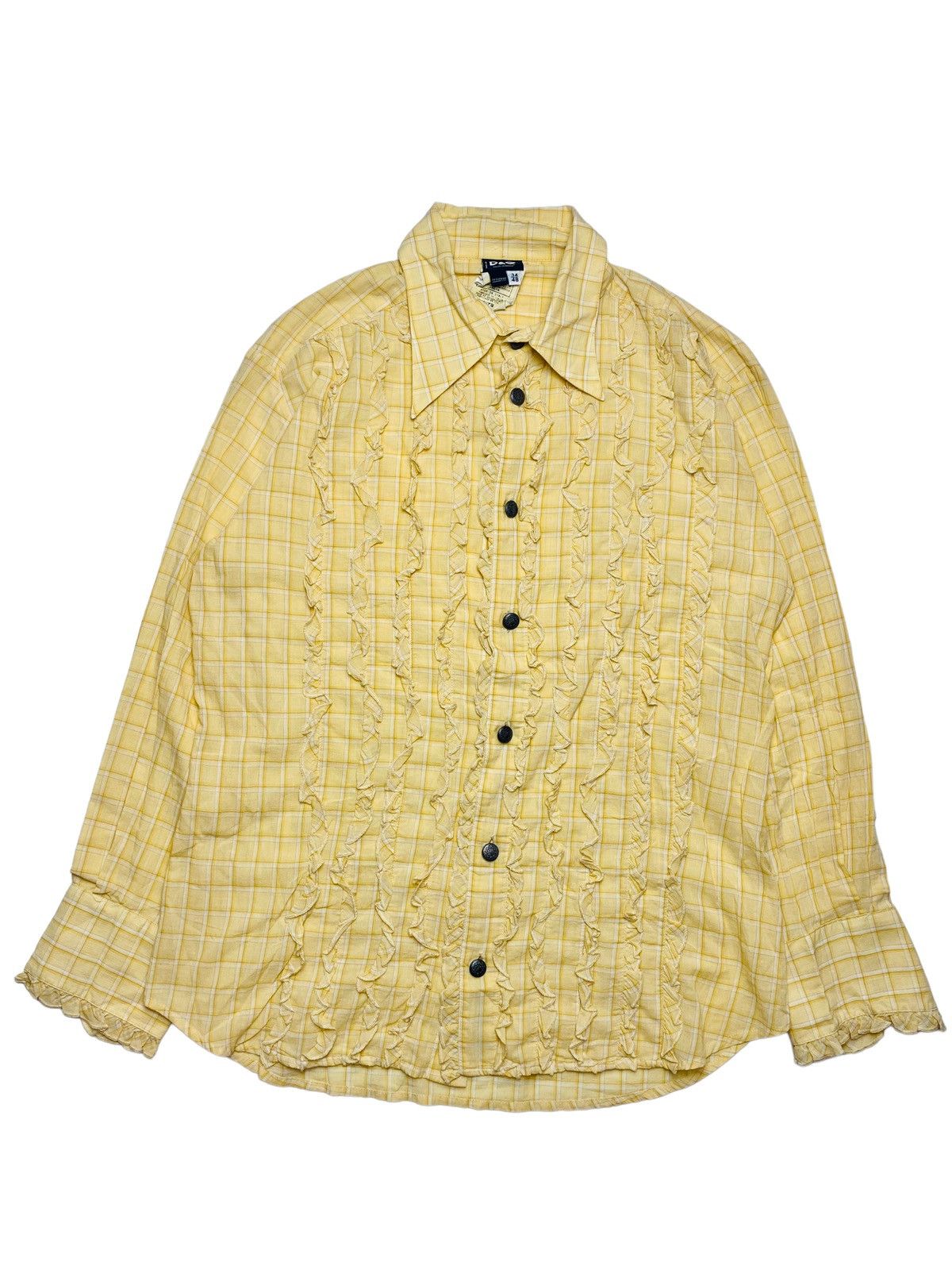 Dolce & Gabbana 2000s Dolce & Gabbana - Mens Ruffle Button Shirt Size US M / EU 48-50 / 2 - 1 Thumbnail