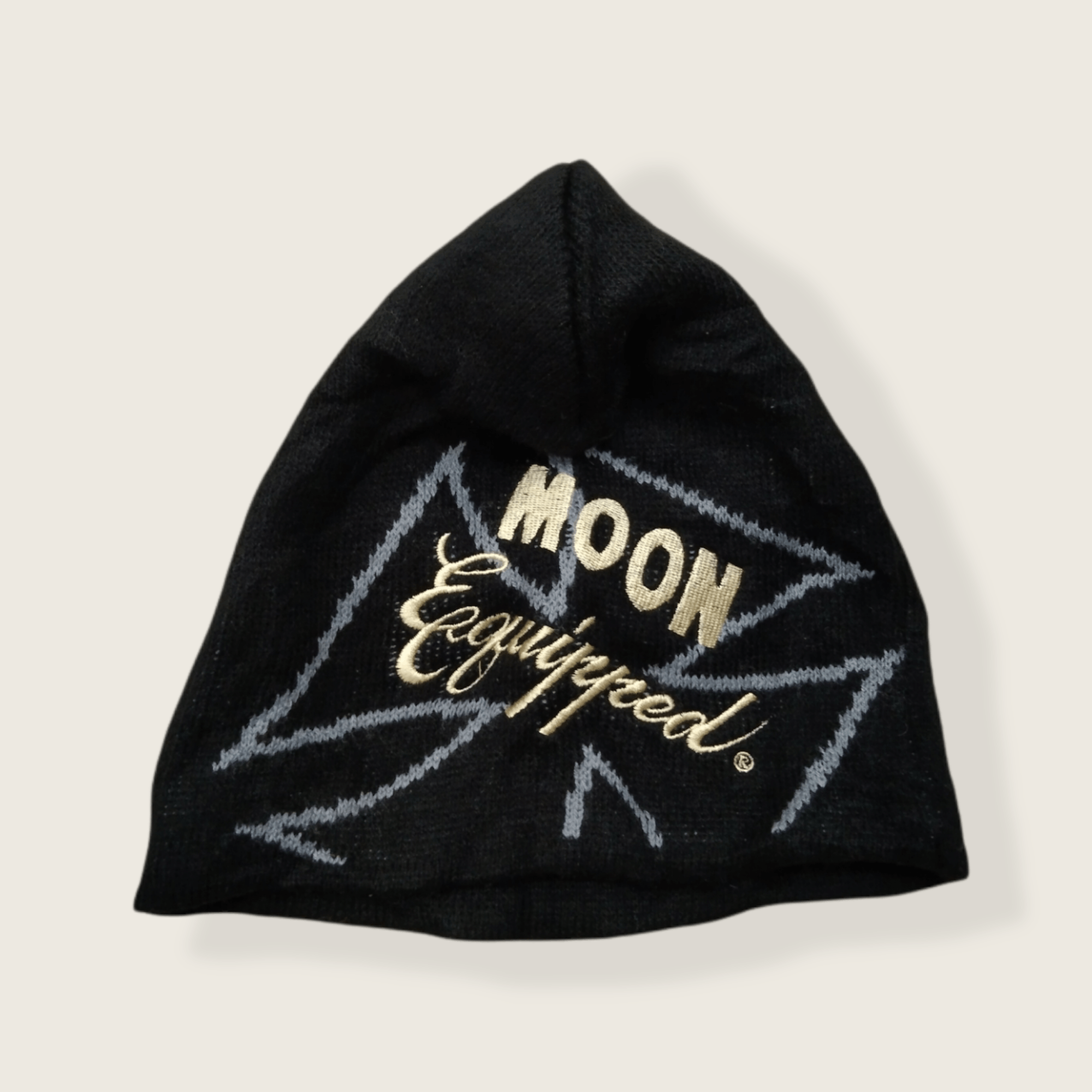 image of Edition Japan x Vintage Mooneyes Beanie Hat in Black, Men's