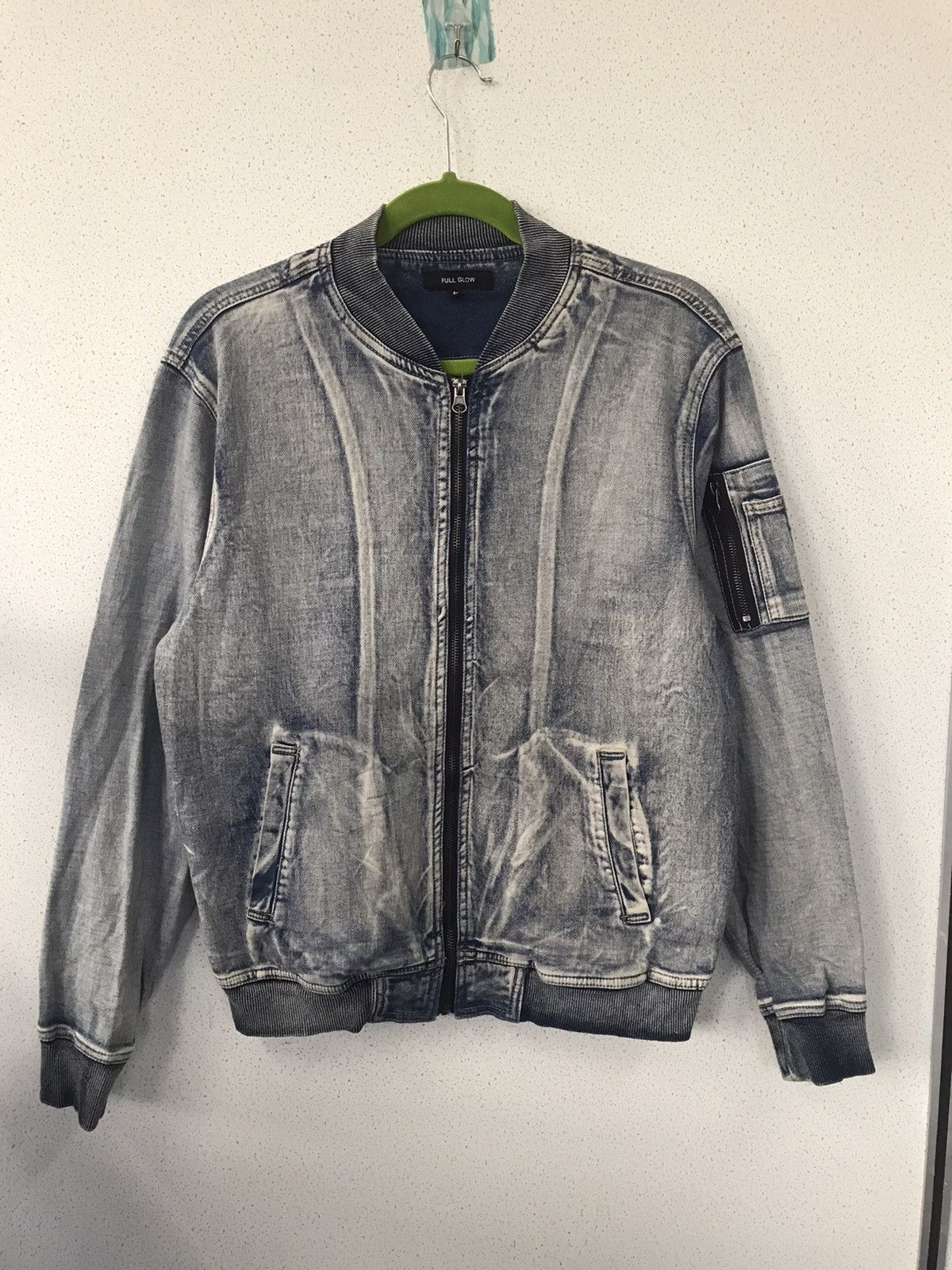 Japanese Brand Full Glow Acid Washed Blue Jacket Size US M / EU 48-50 / 2 - 2 Thumbnail