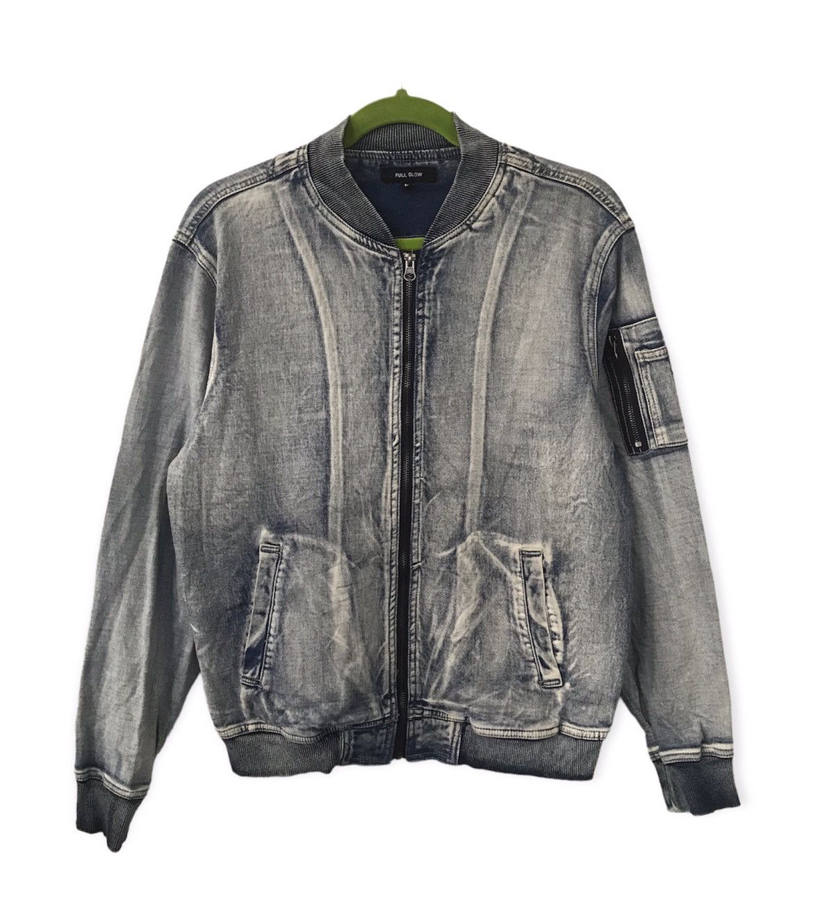 Japanese Brand Full Glow Acid Washed Blue Jacket Size US M / EU 48-50 / 2 - 1 Thumbnail