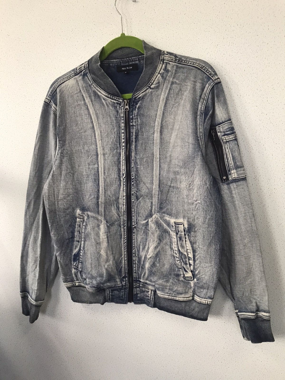 Japanese Brand Full Glow Acid Washed Blue Jacket Size US M / EU 48-50 / 2 - 4 Thumbnail
