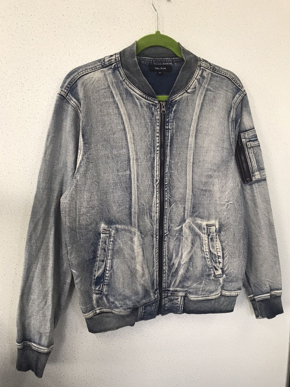 Japanese Brand Full Glow Acid Washed Blue Jacket Size US M / EU 48-50 / 2 - 5 Thumbnail