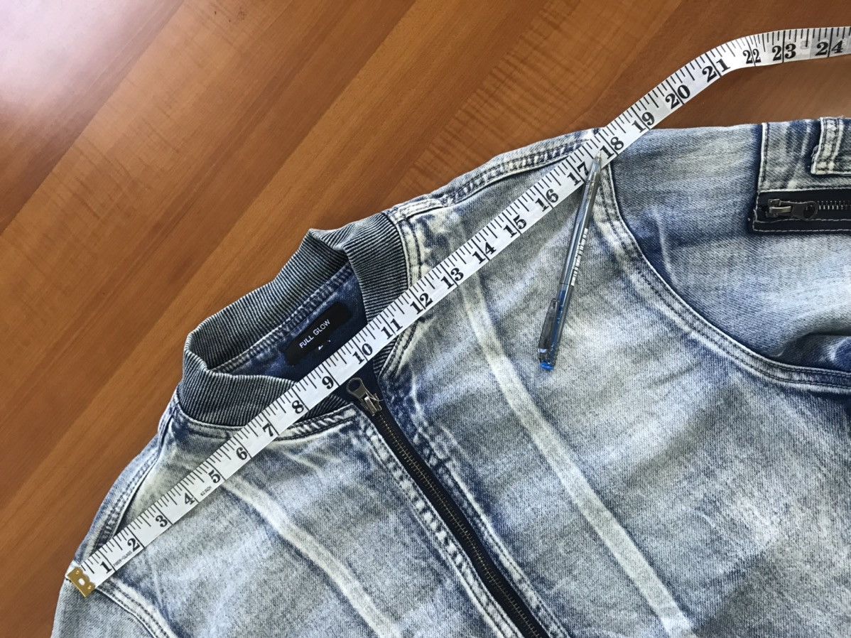 Japanese Brand Full Glow Acid Washed Blue Jacket Size US M / EU 48-50 / 2 - 18 Thumbnail