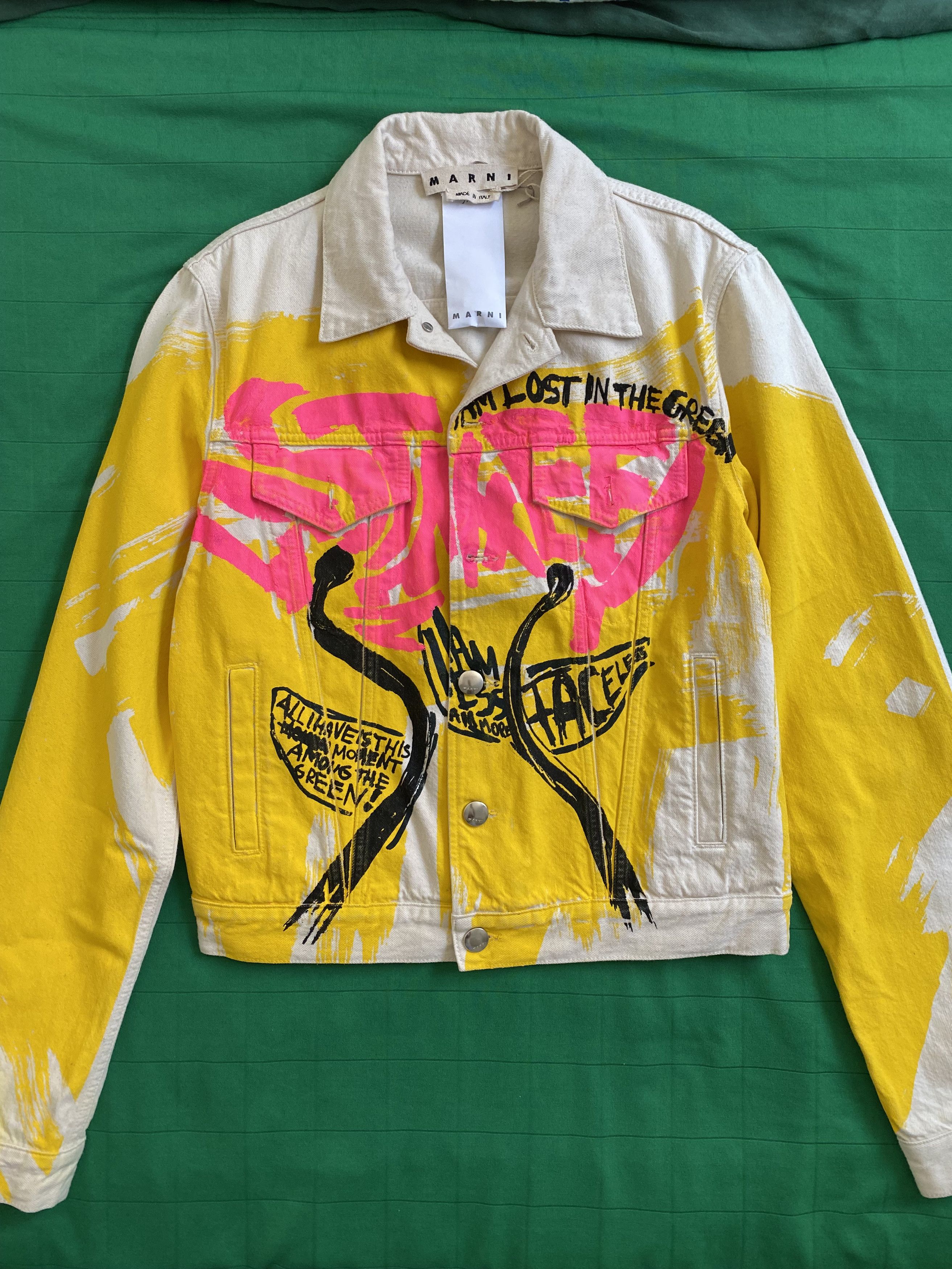 Marni Marni SS21 Paint-Effect Denim Jacket Size 48 Size US M / EU 48-50 / 2 - 1 Thumbnail