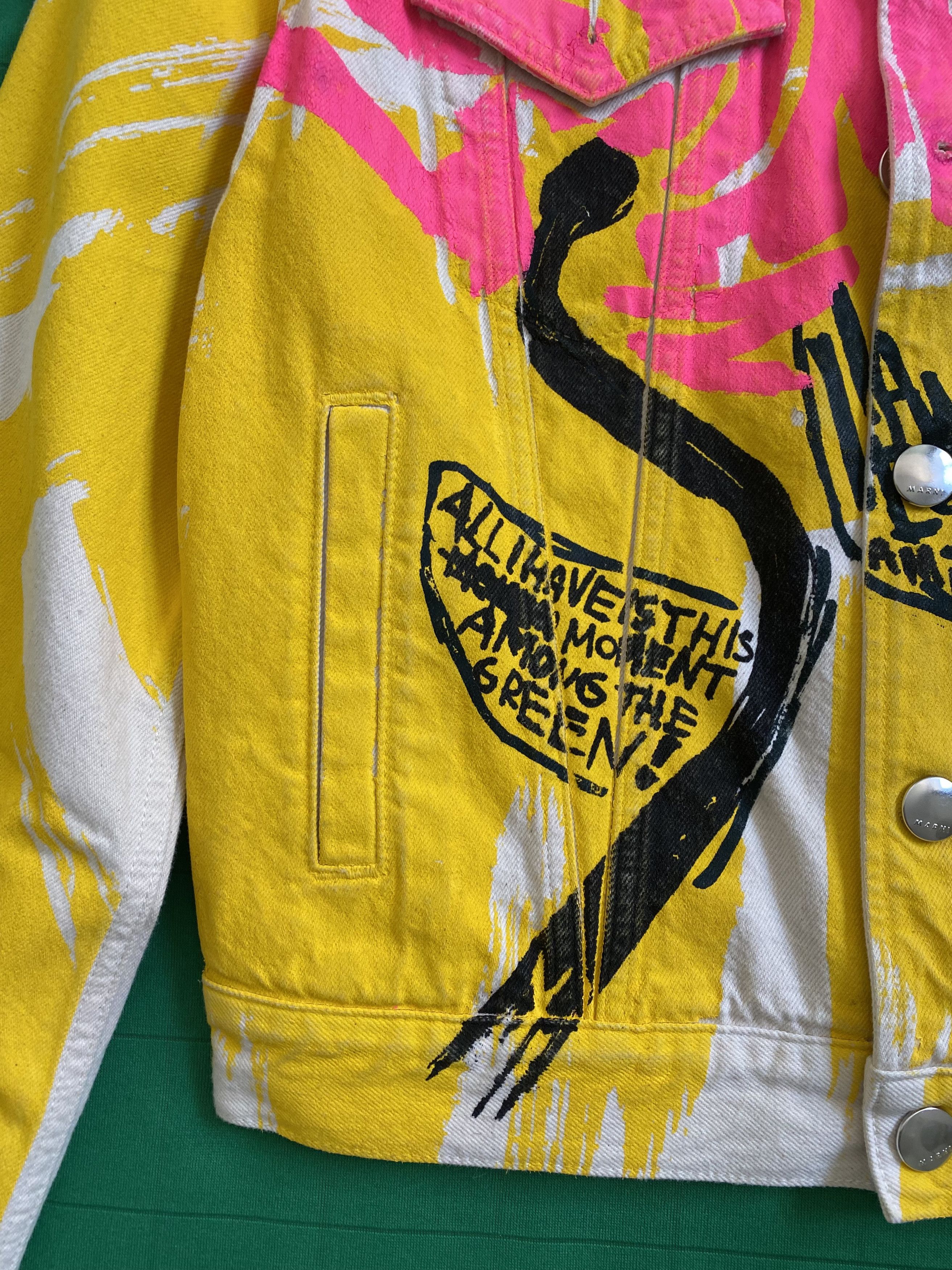 Marni Marni SS21 Paint-Effect Denim Jacket Size 48 Size US M / EU 48-50 / 2 - 2 Thumbnail