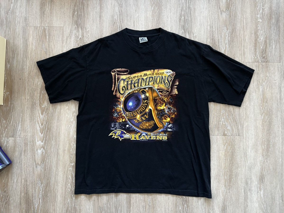 NFL 2001 Baltimore Ravens Super Bowl T-Shirt Size US XL / EU 56 / 4 - 1 Thumbnail