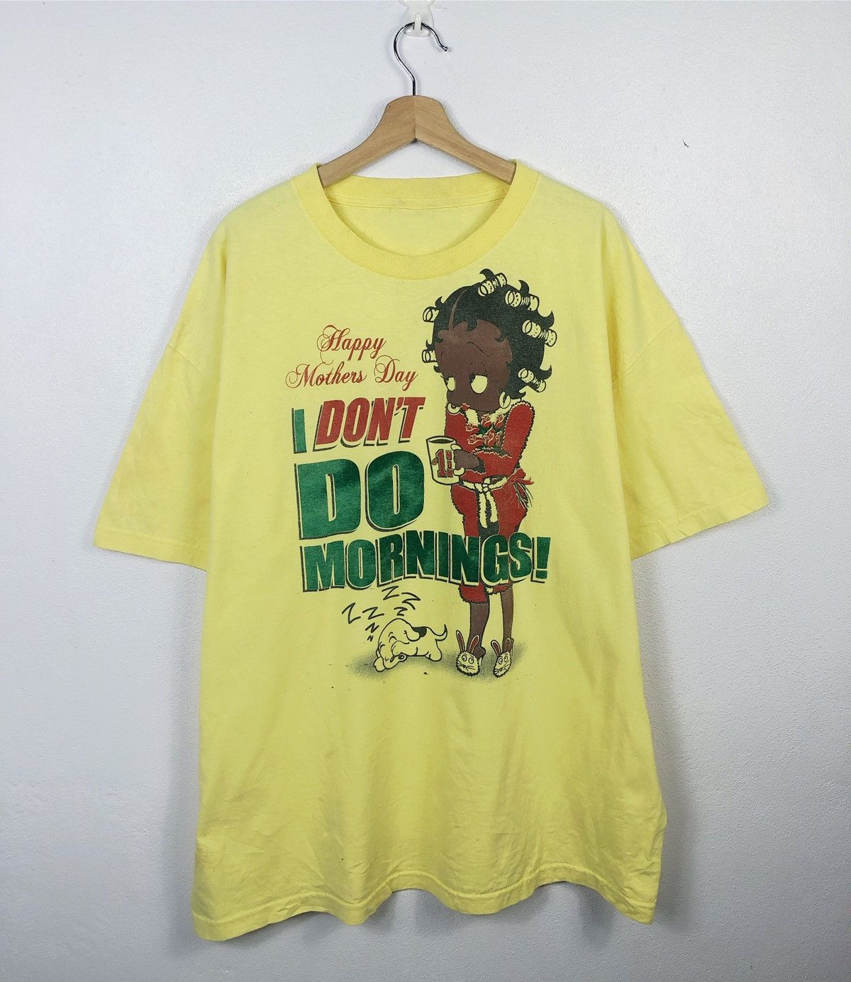 image of Cartoon Network x Vintage Oversize Vintage 90's Betty Boop Tee in Yellow, Men's (Size 2XL)