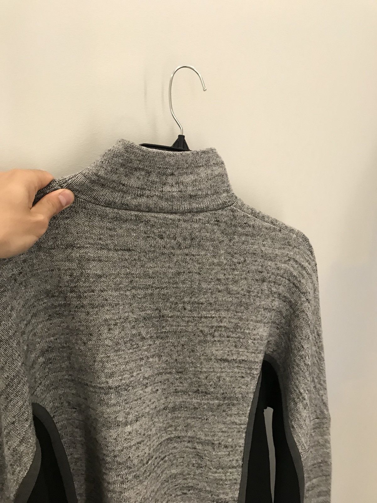 N.Hoolywood Mock Neck Grey & Black Knit Size US M / EU 48-50 / 2 - 13 Thumbnail