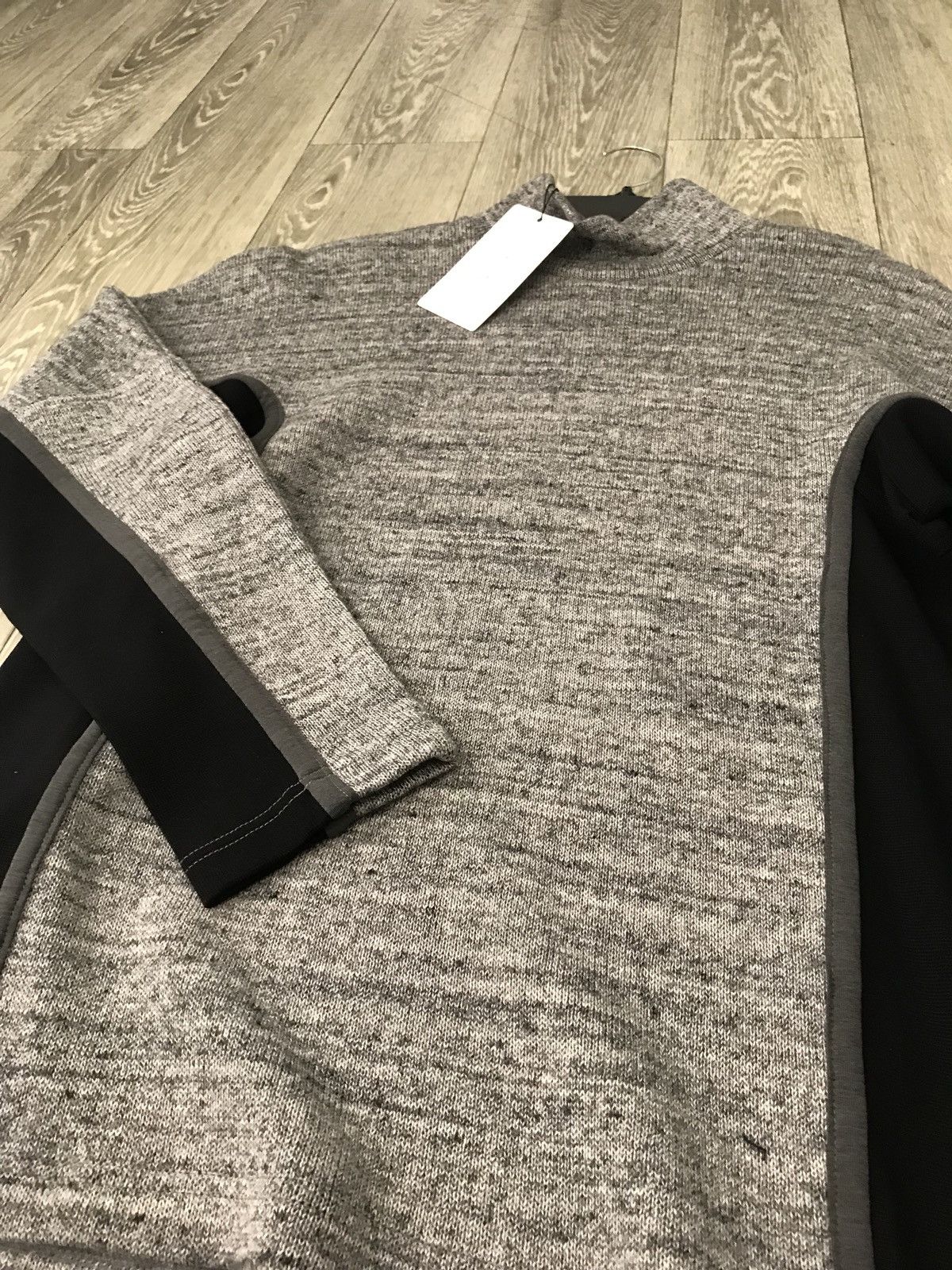 N.Hoolywood Mock Neck Grey & Black Knit Size US M / EU 48-50 / 2 - 4 Thumbnail