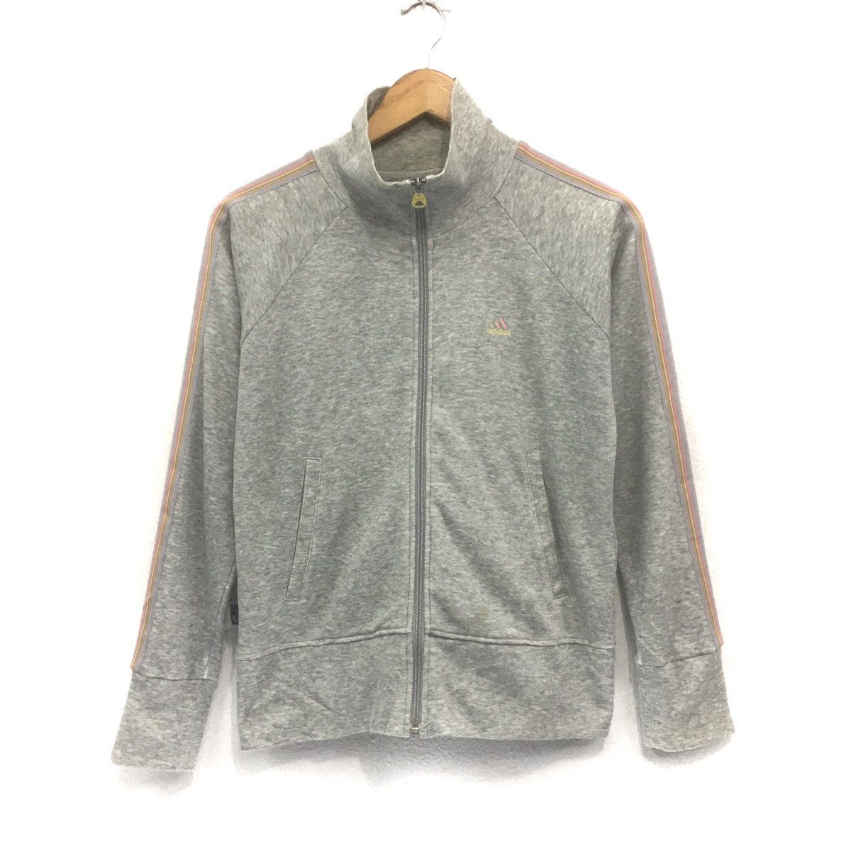 Adidas × Vintage Vintage Adidas Sweatshirt Zipper Up Adidas Small Embroidery Size US S / EU 44-46 / 1 - 1 Thumbnail
