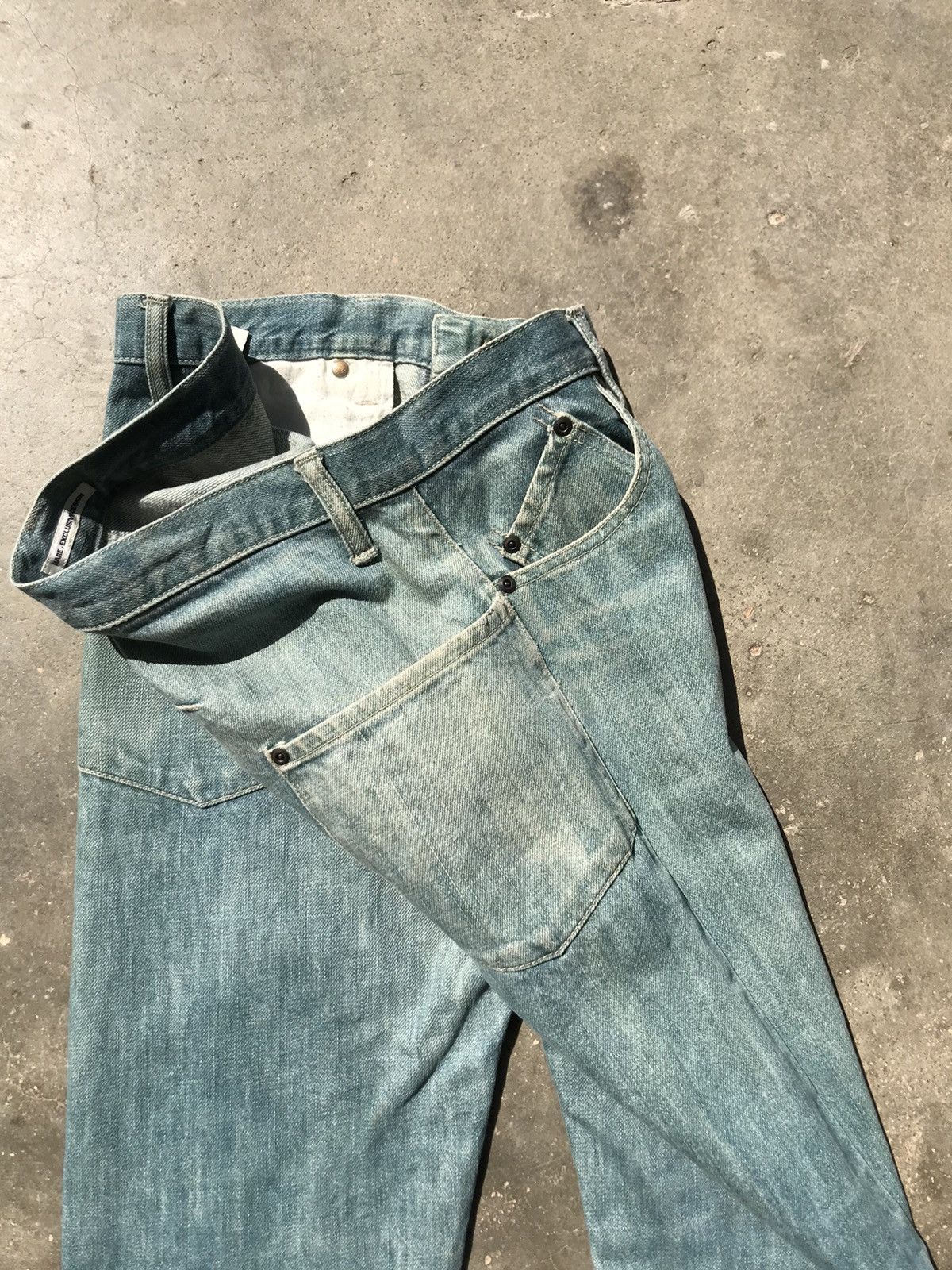 HARE × Japanese Brand hare exclusive design twisted legs stylish faded denim Size US 34 / EU 50 - 9 Thumbnail