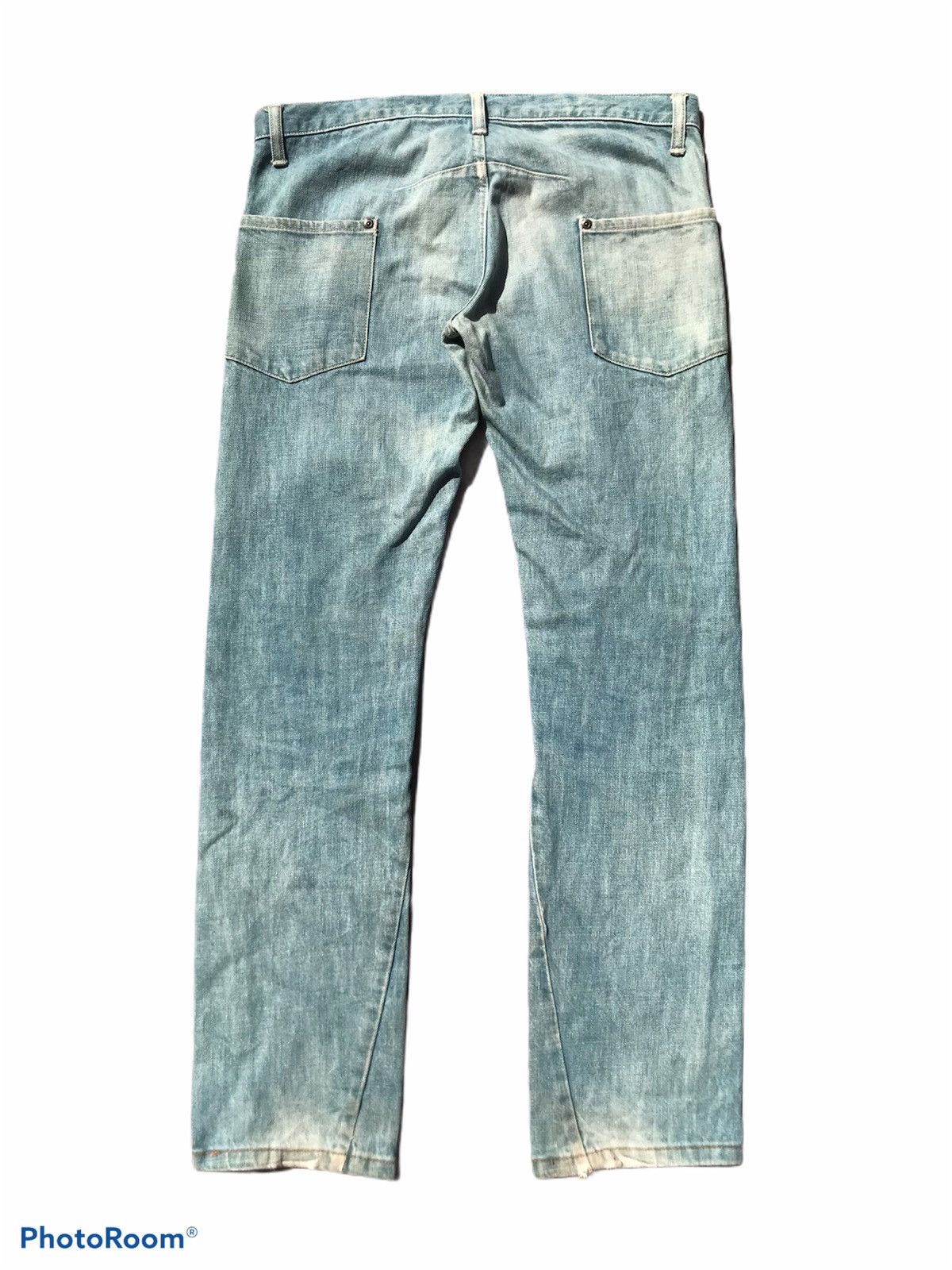 HARE × Japanese Brand hare exclusive design twisted legs stylish faded denim Size US 34 / EU 50 - 2 Thumbnail