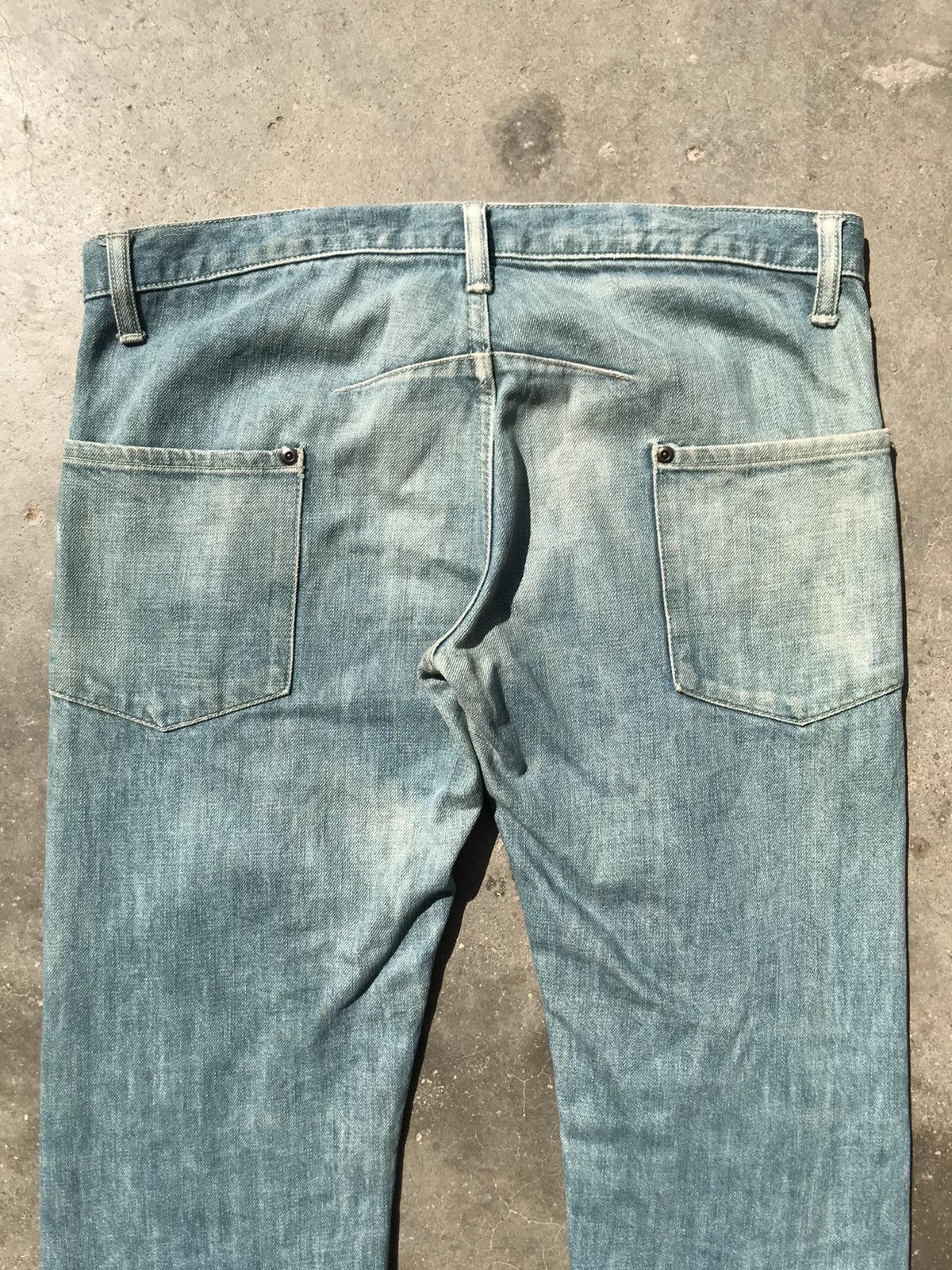 HARE × Japanese Brand hare exclusive design twisted legs stylish faded denim Size US 34 / EU 50 - 8 Thumbnail