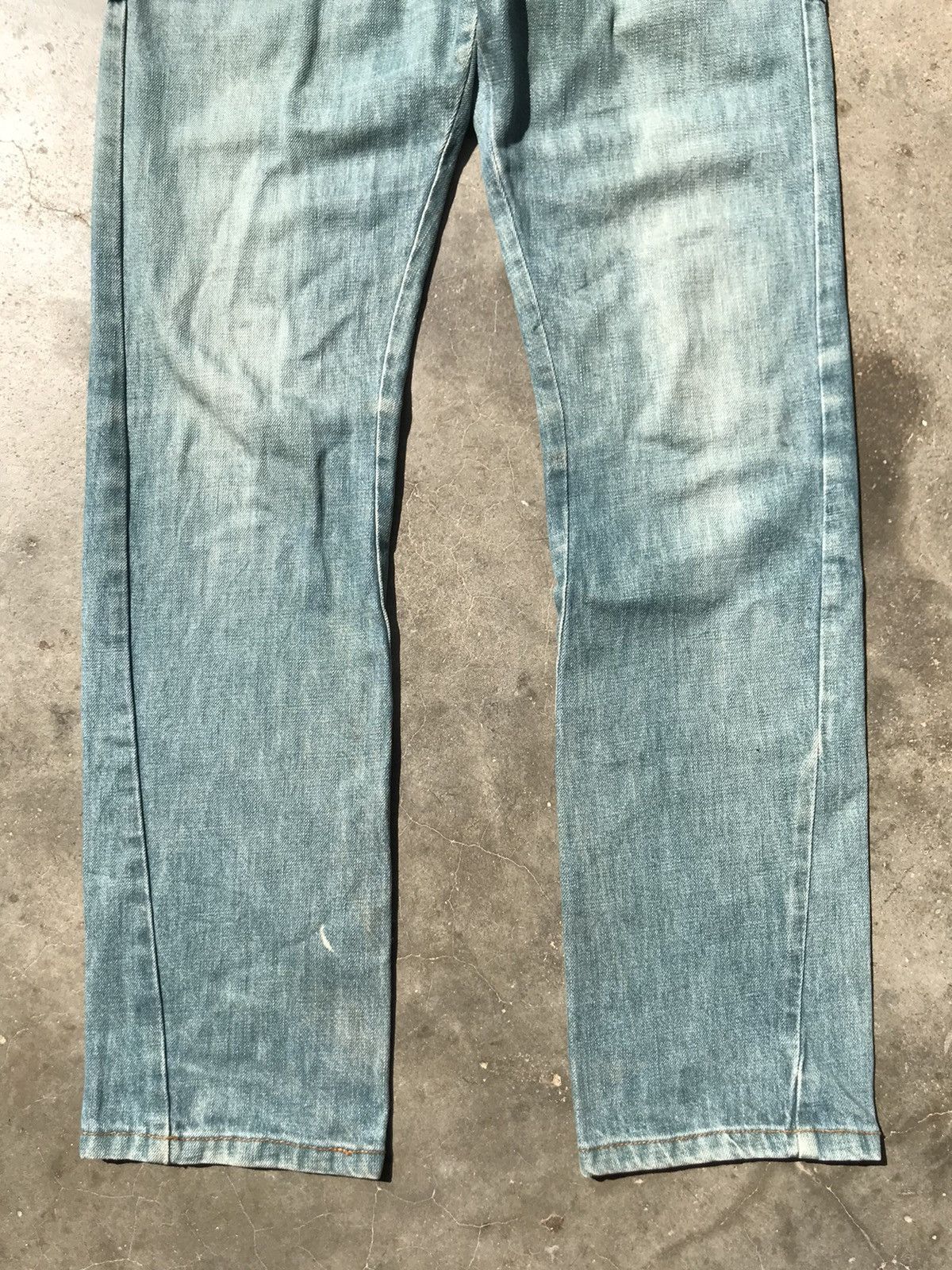 HARE × Japanese Brand hare exclusive design twisted legs stylish faded denim Size US 34 / EU 50 - 7 Thumbnail